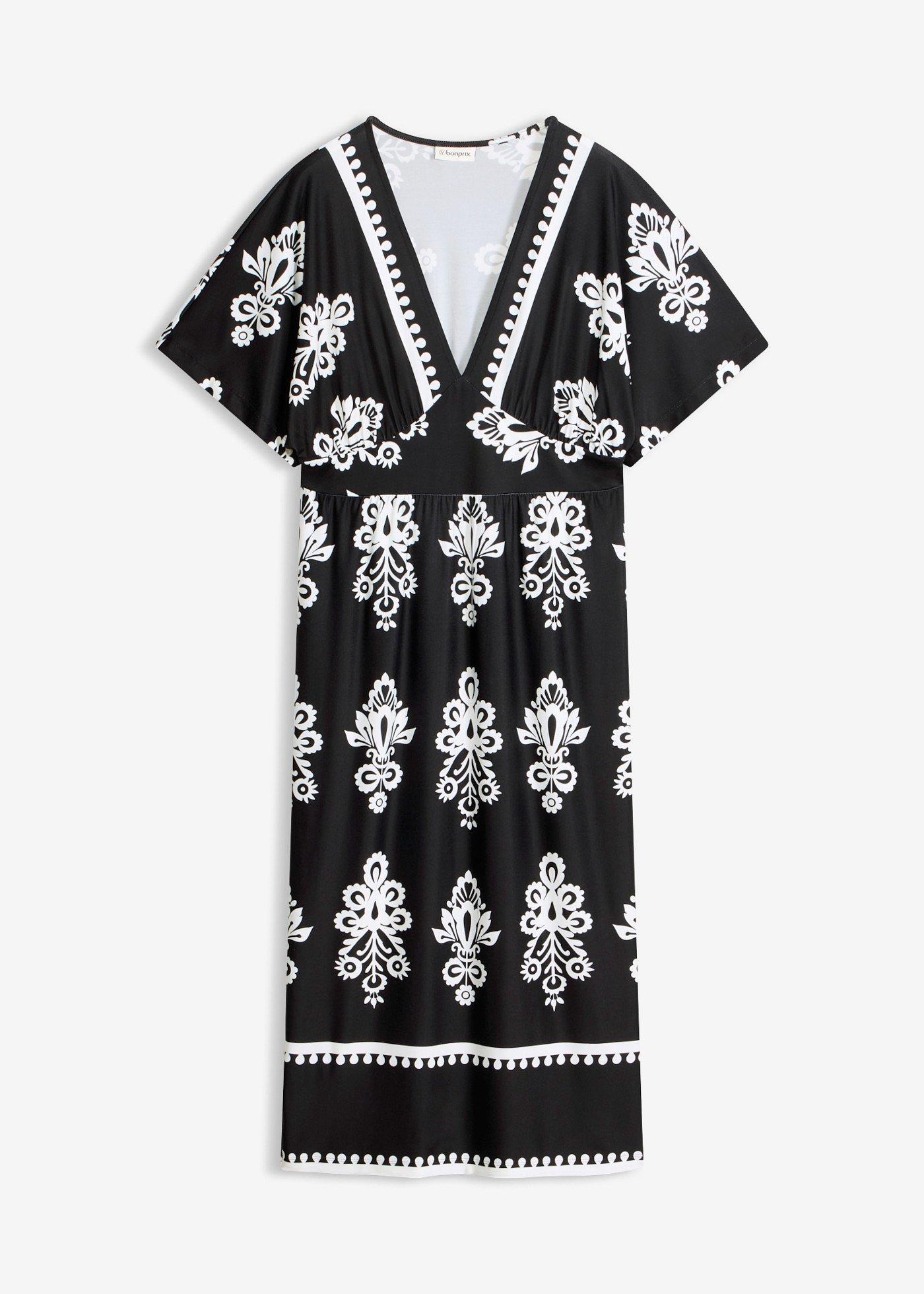 Robe en jersey à décolleté plongeant