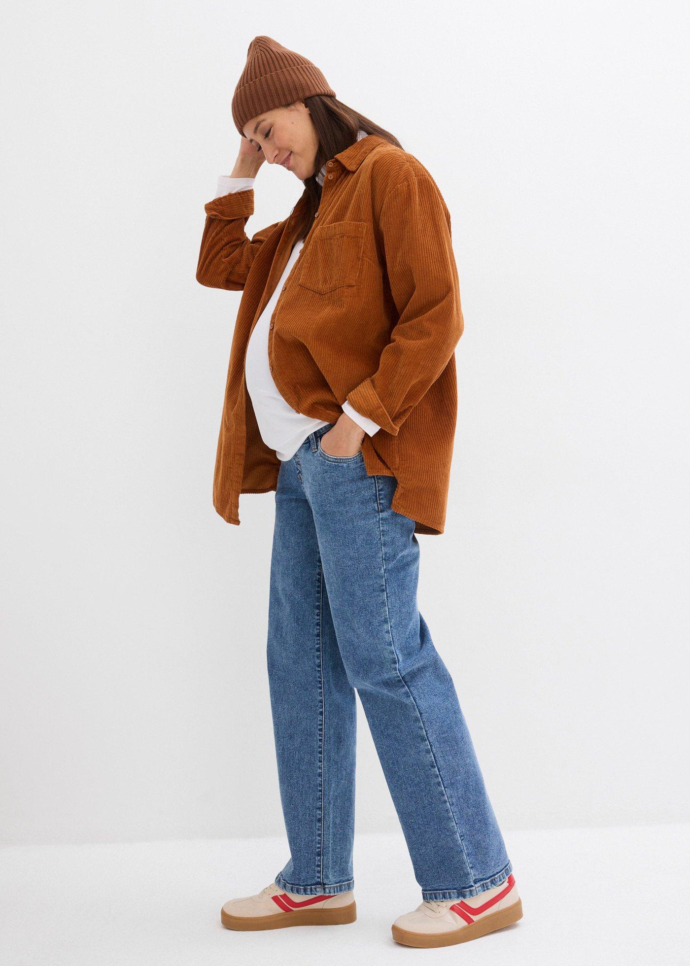 Dżinsy ciążowe z bawełny organicznej, Loose Fit - Bonprix