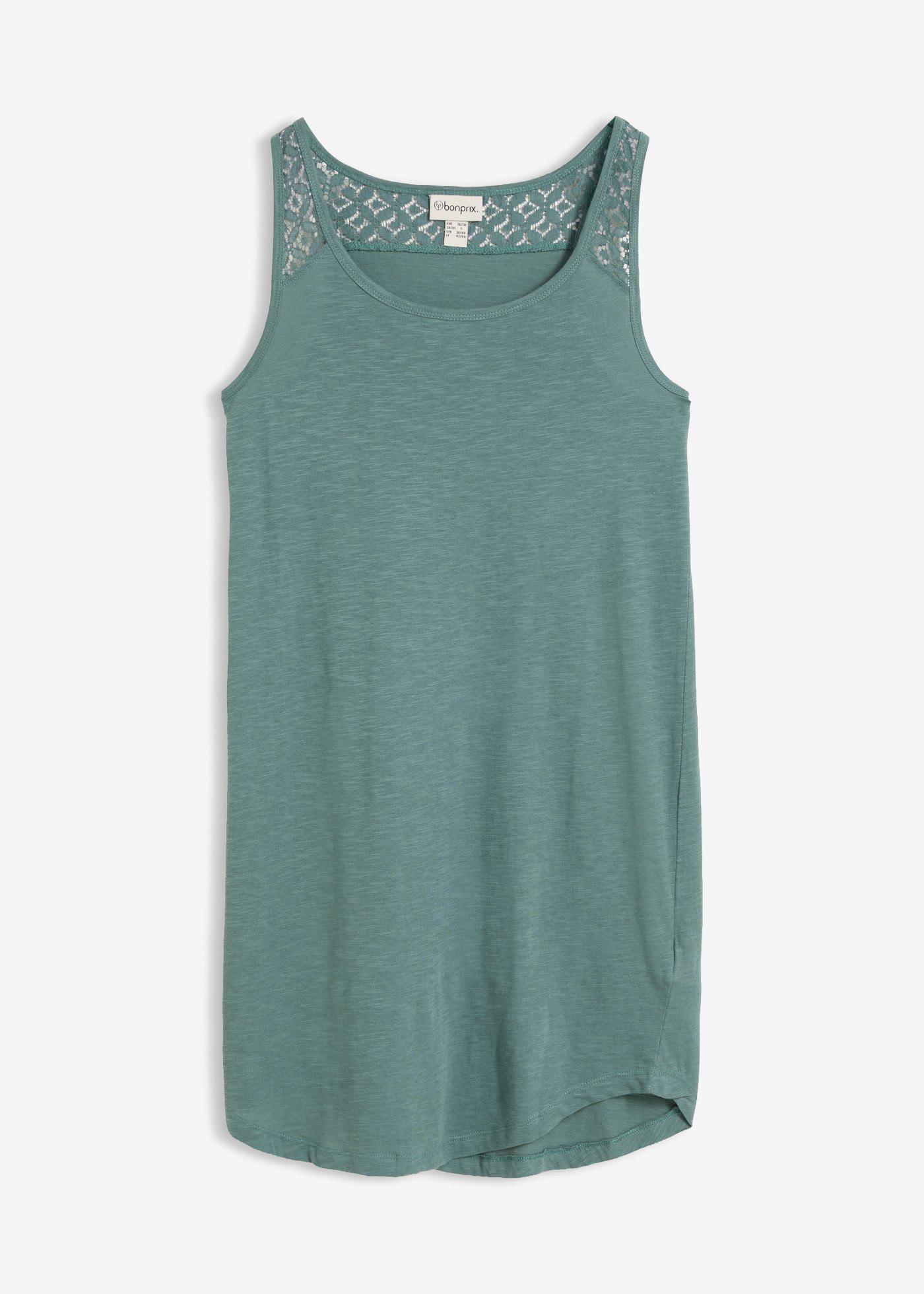 Rochie din tricot din bumbac cu dantelă