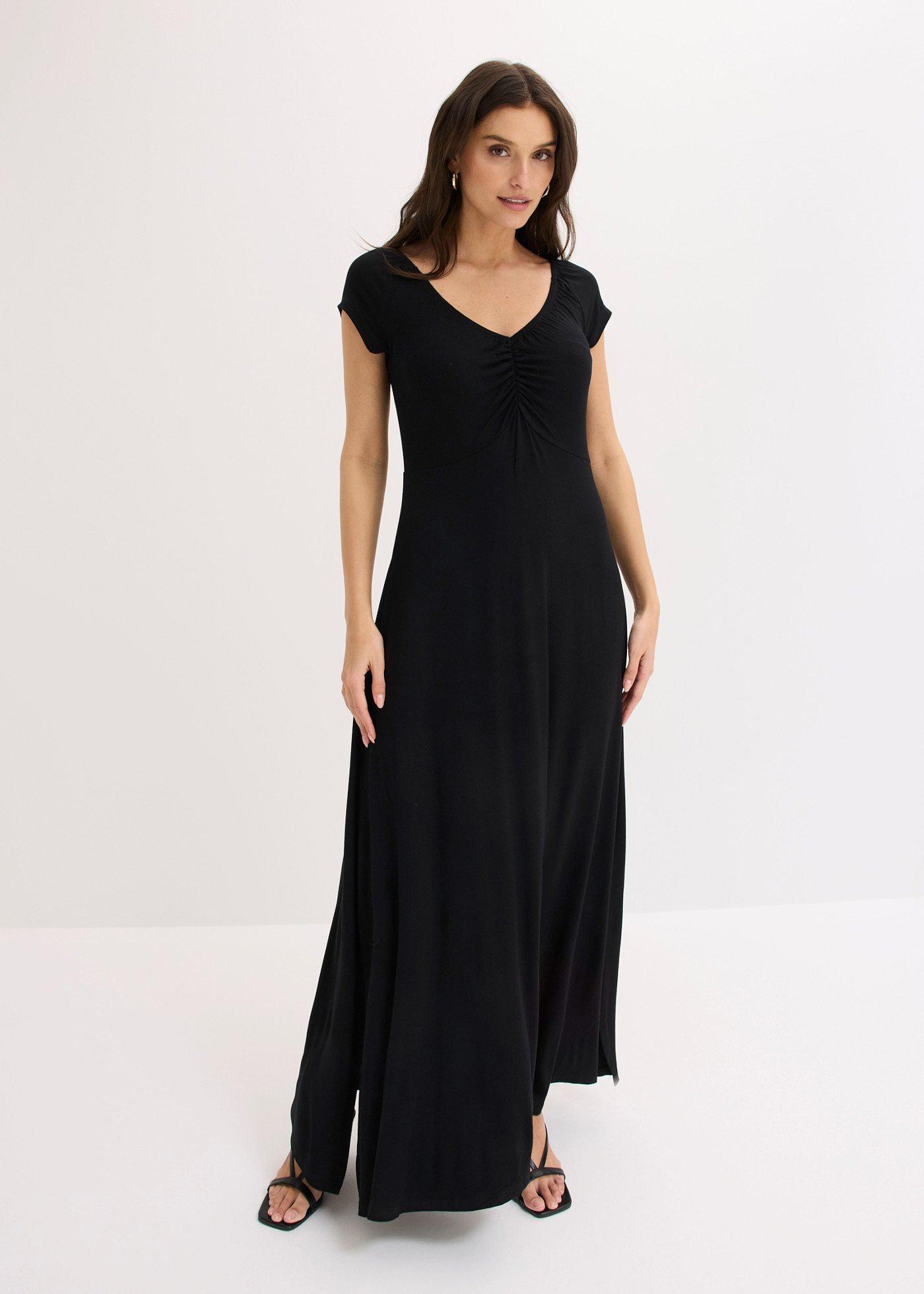 Długa sukienka z mieszanki wiskozy - Bonprix