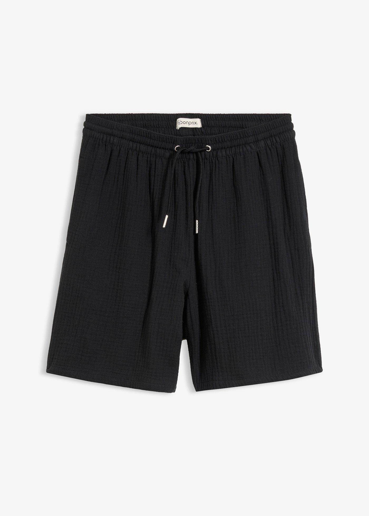 Pantaloni scurți din muselină din bumbac 100%