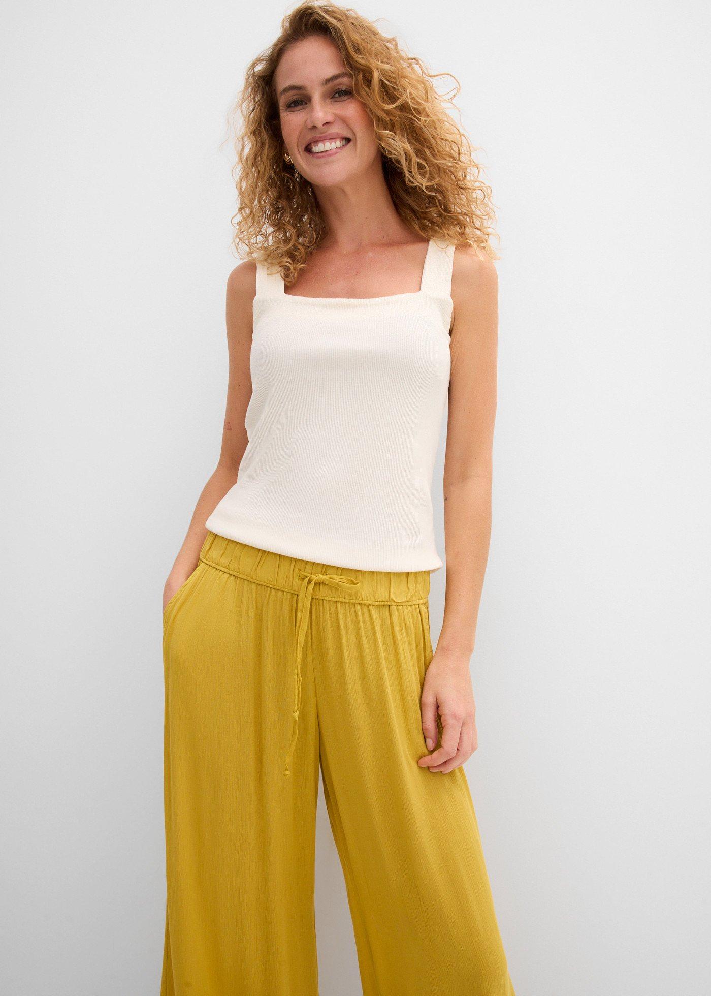 Spodnie Marlena z lejącej wiskozy - Bonprix