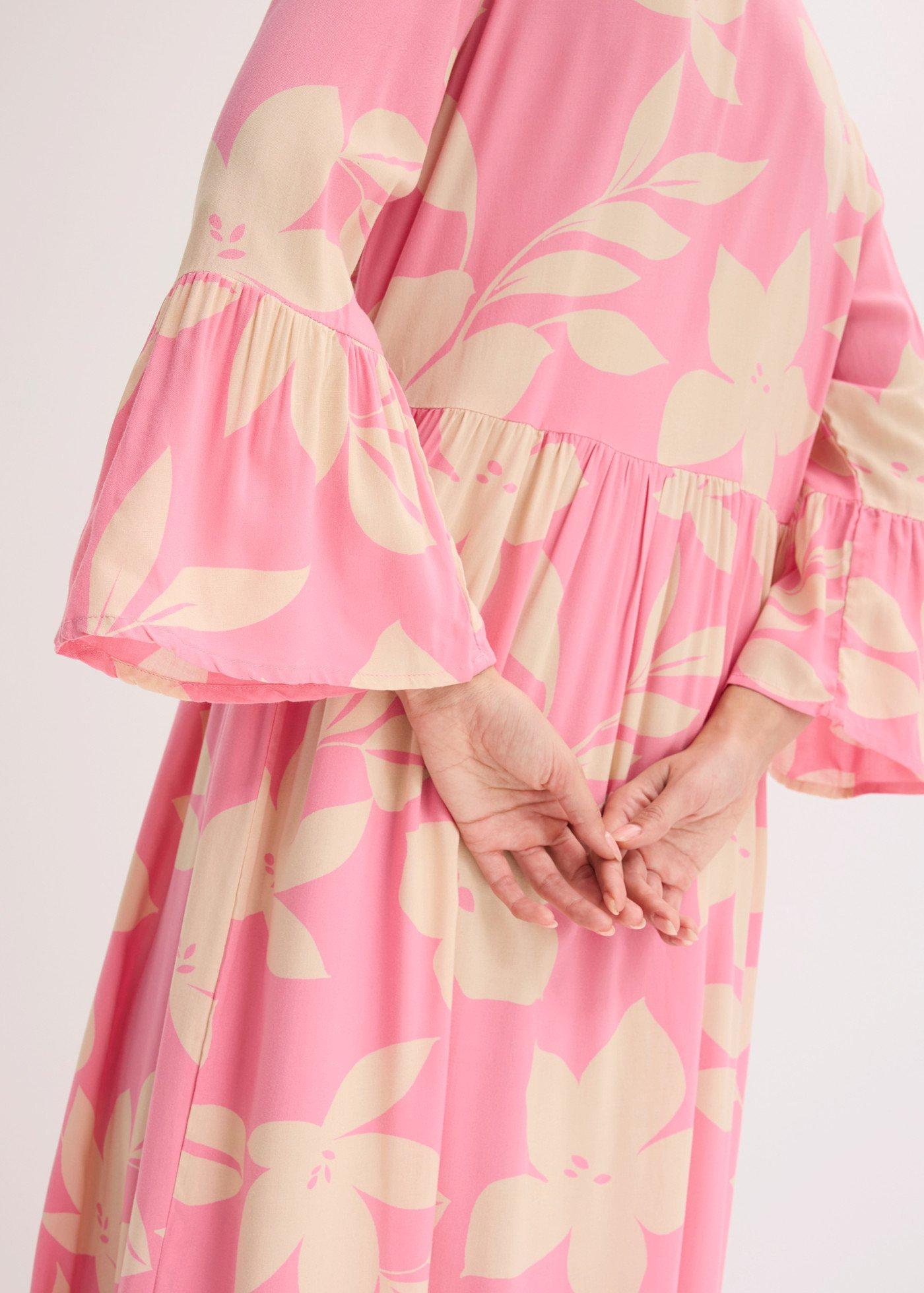 Długa sukienka z lejącej wiskozy - Bonprix