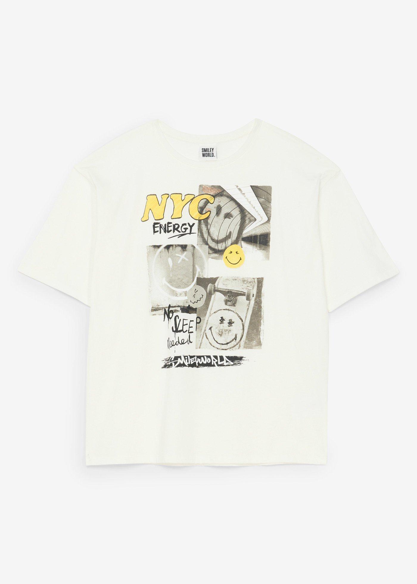 T-shirt z serii Smiley World, z czystej bawełny, loose fit - Bonprix