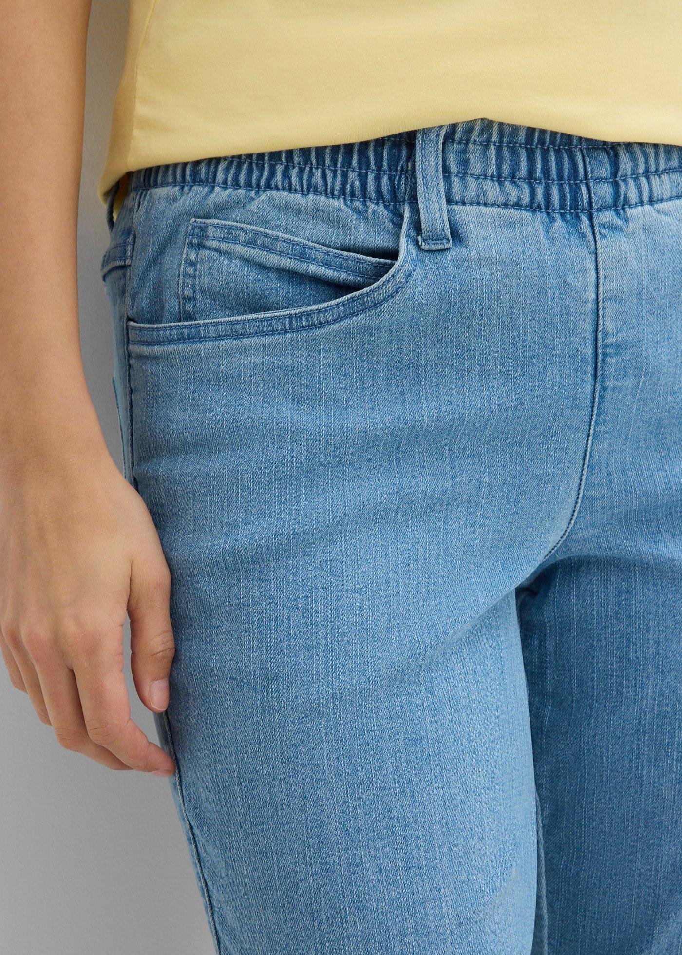 Spodnie Straight, mid waist, z wygodnym paskiem (2 pary) - Bonprix