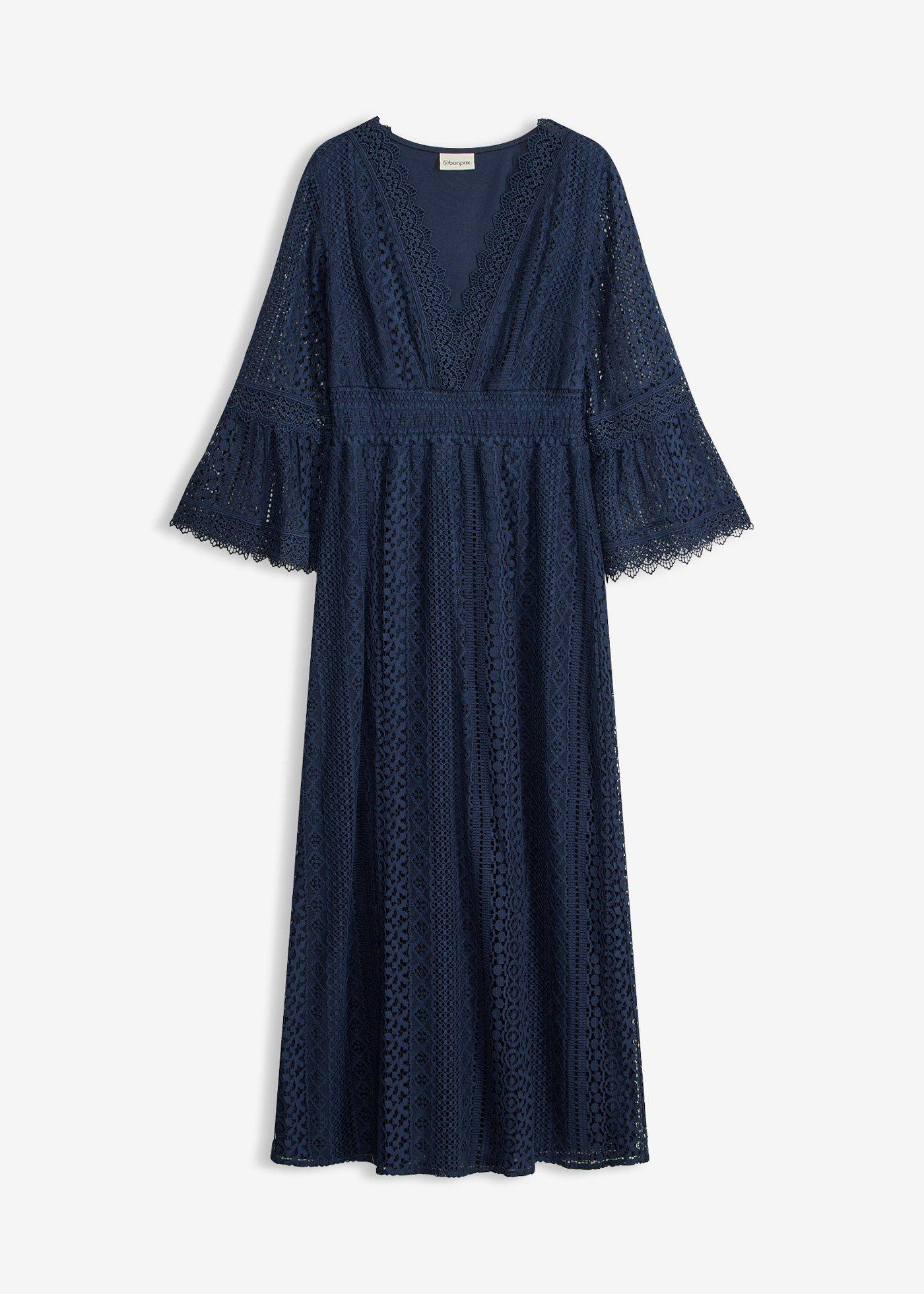 Maxi jurk in gehaakte look