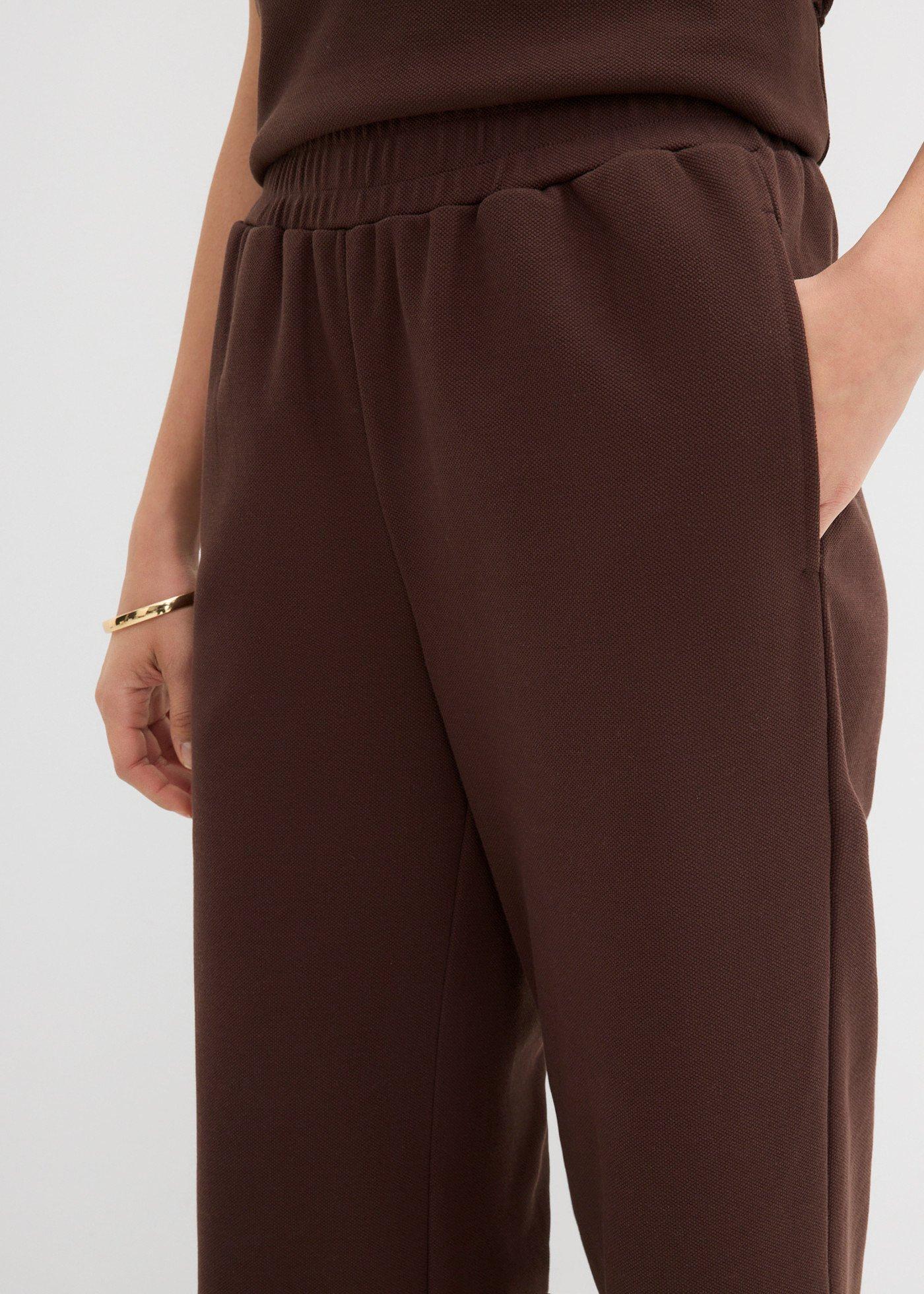 Spodnie culotte z piki - Bonprix