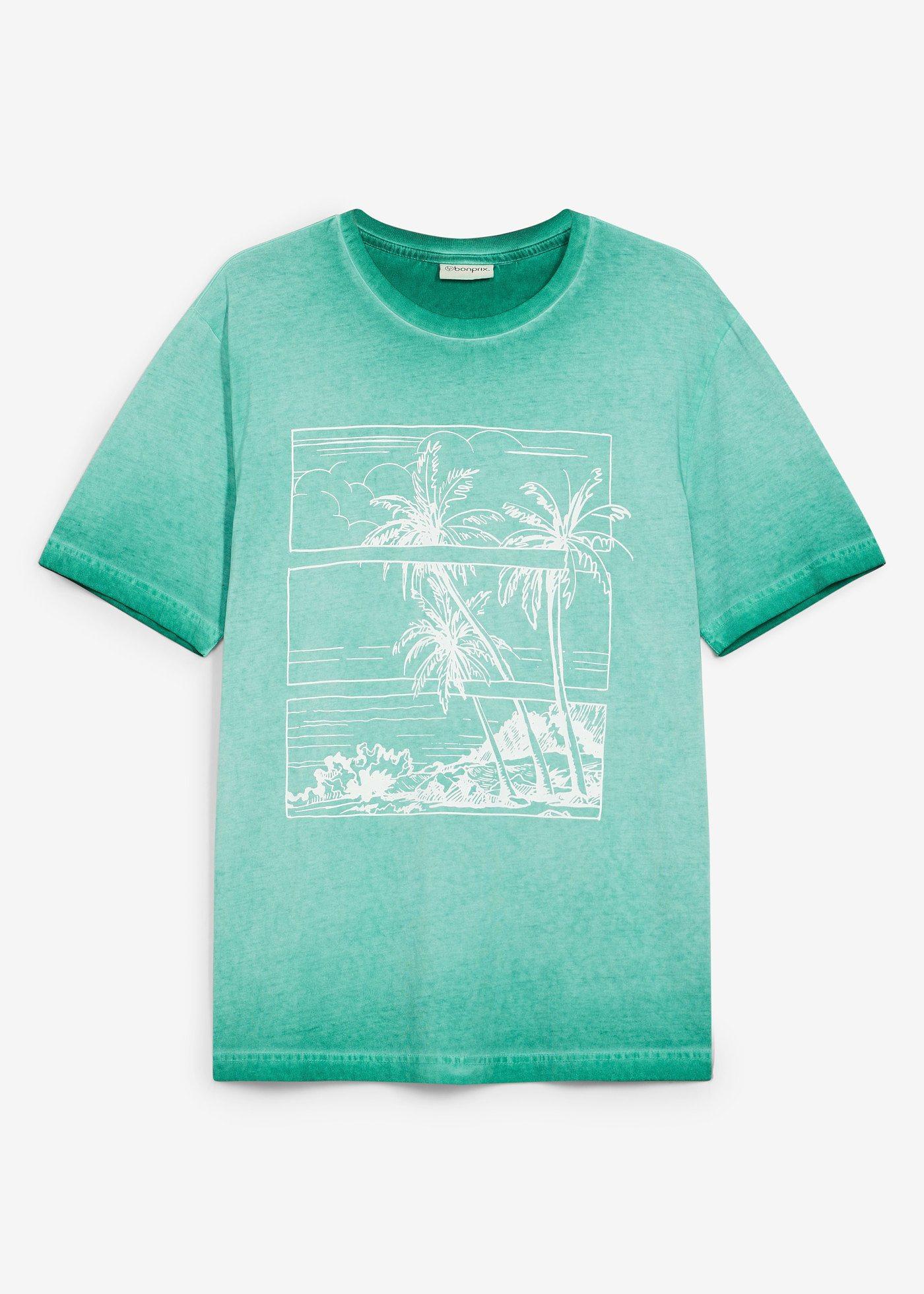 T-shirt aspect délavé en coton