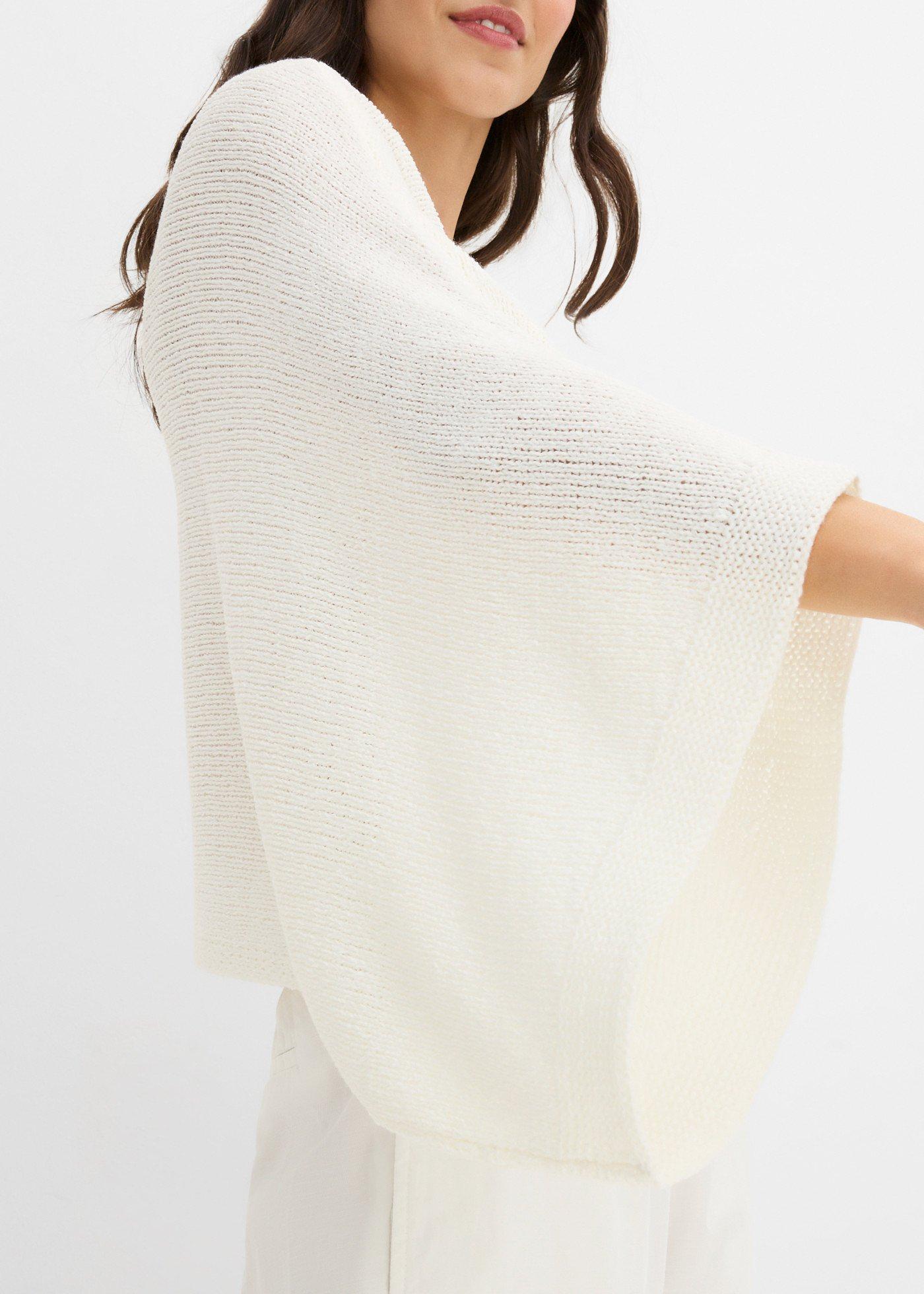 Sweter o kroju kimona z przędzy tasiemkowej - Bonprix