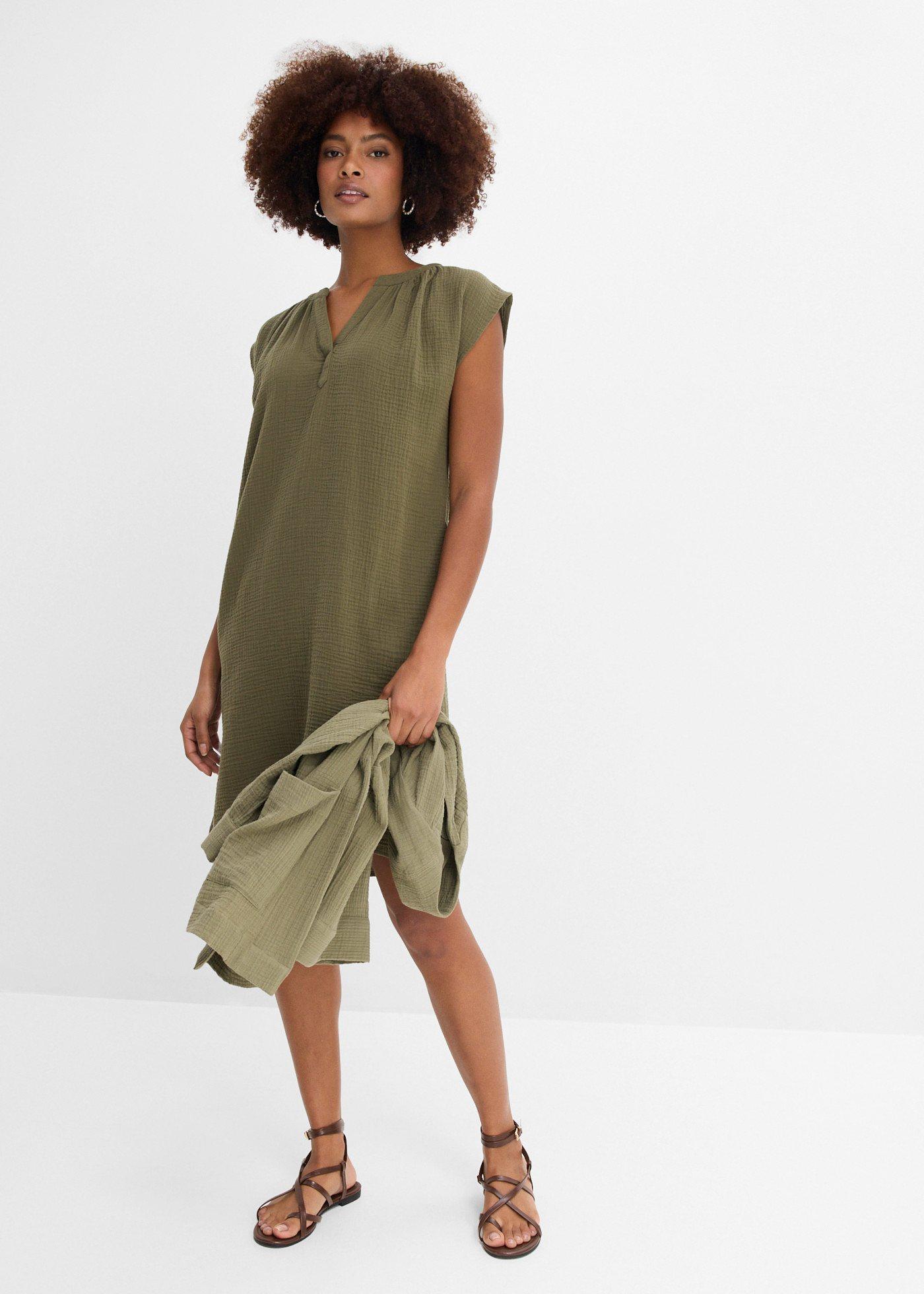 Sukienka mini z czystej bawełny - Bonprix