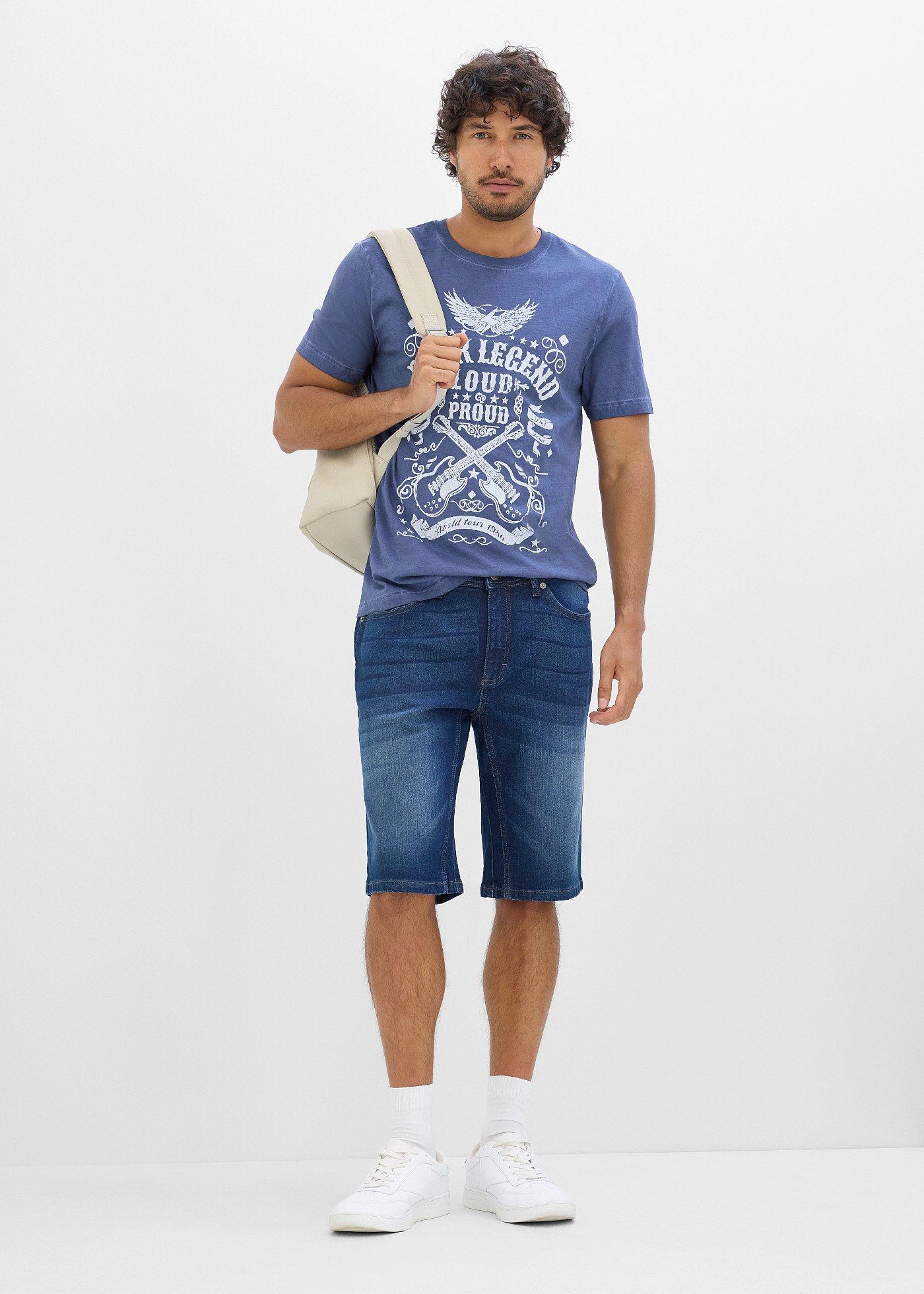 T-shirt z efektem sprania, z czystej bawełny organicznej - Bonprix
