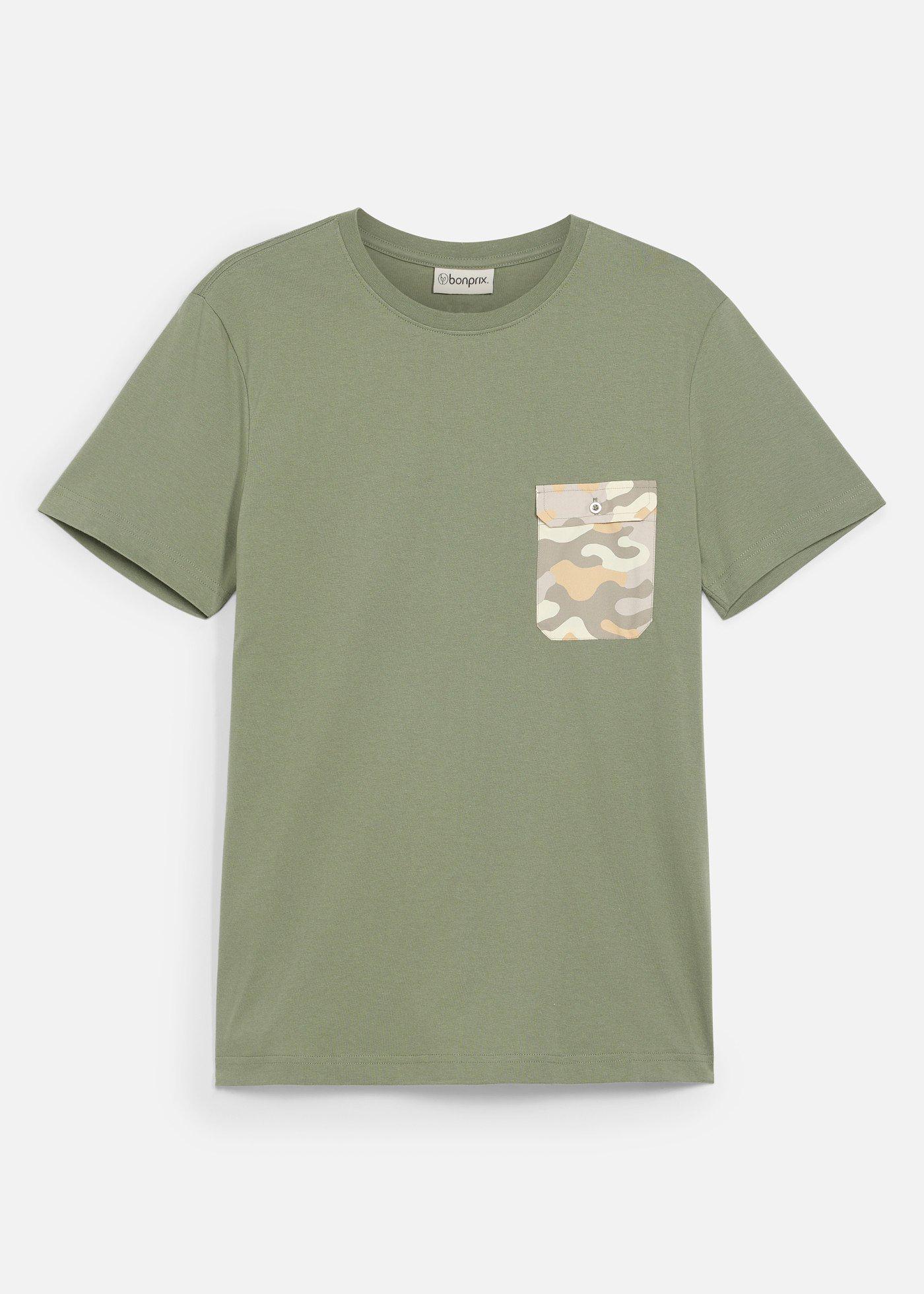 T-shirt slim 100% coton avec poche poitrine