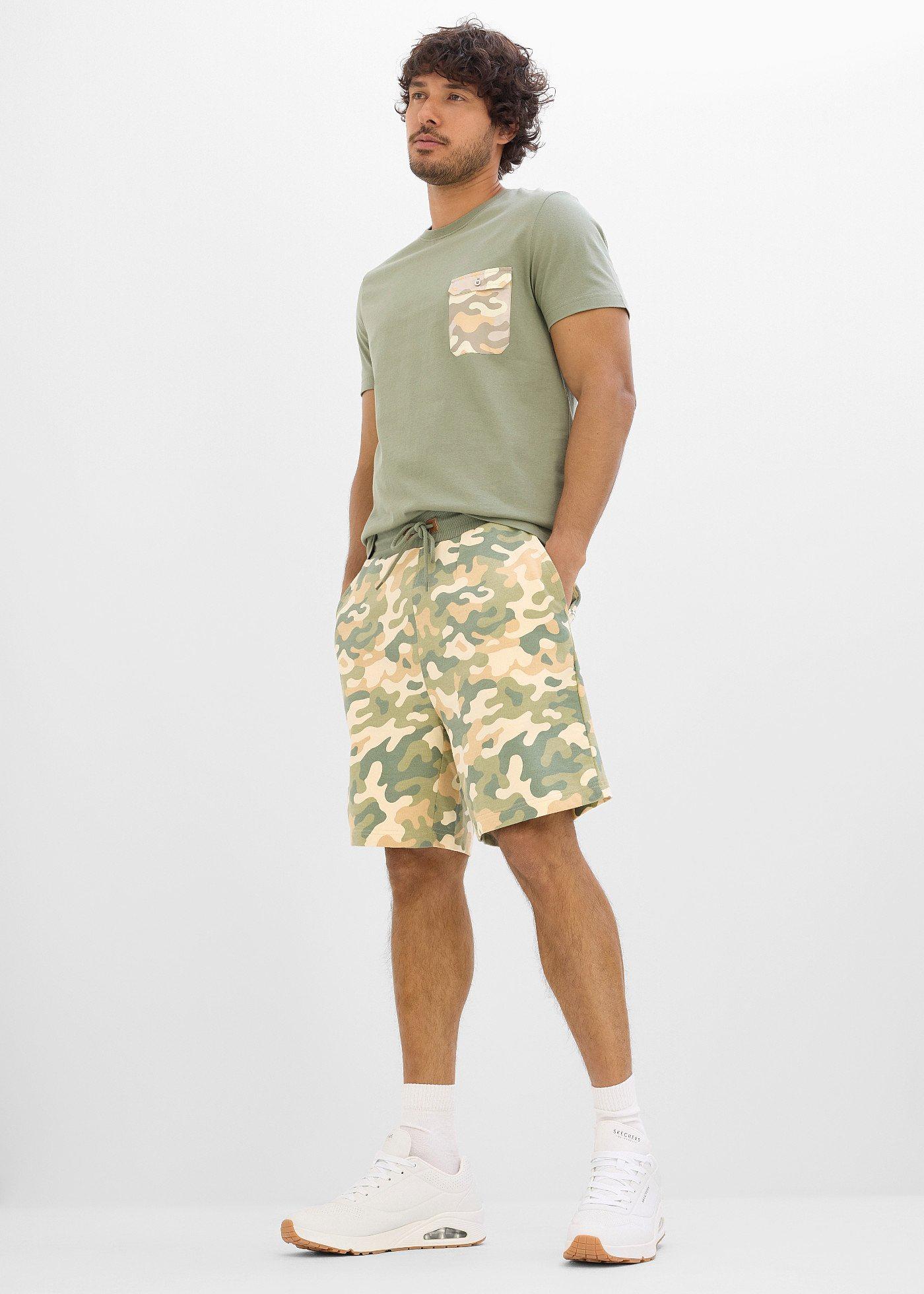 T-shirt z kieszonką na piersi, z bawełny organicznej, slim fit - Bonprix