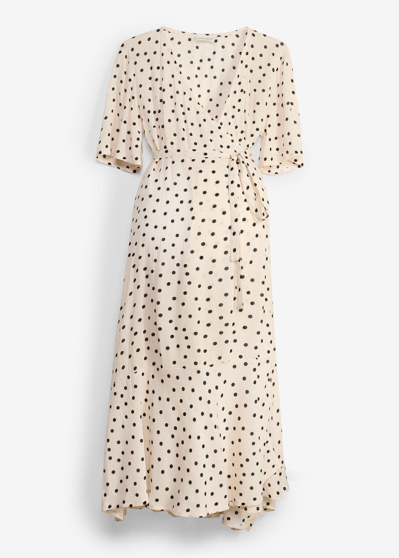 Robe fluide de grossesse et d’allaitement en crêpe de viscose