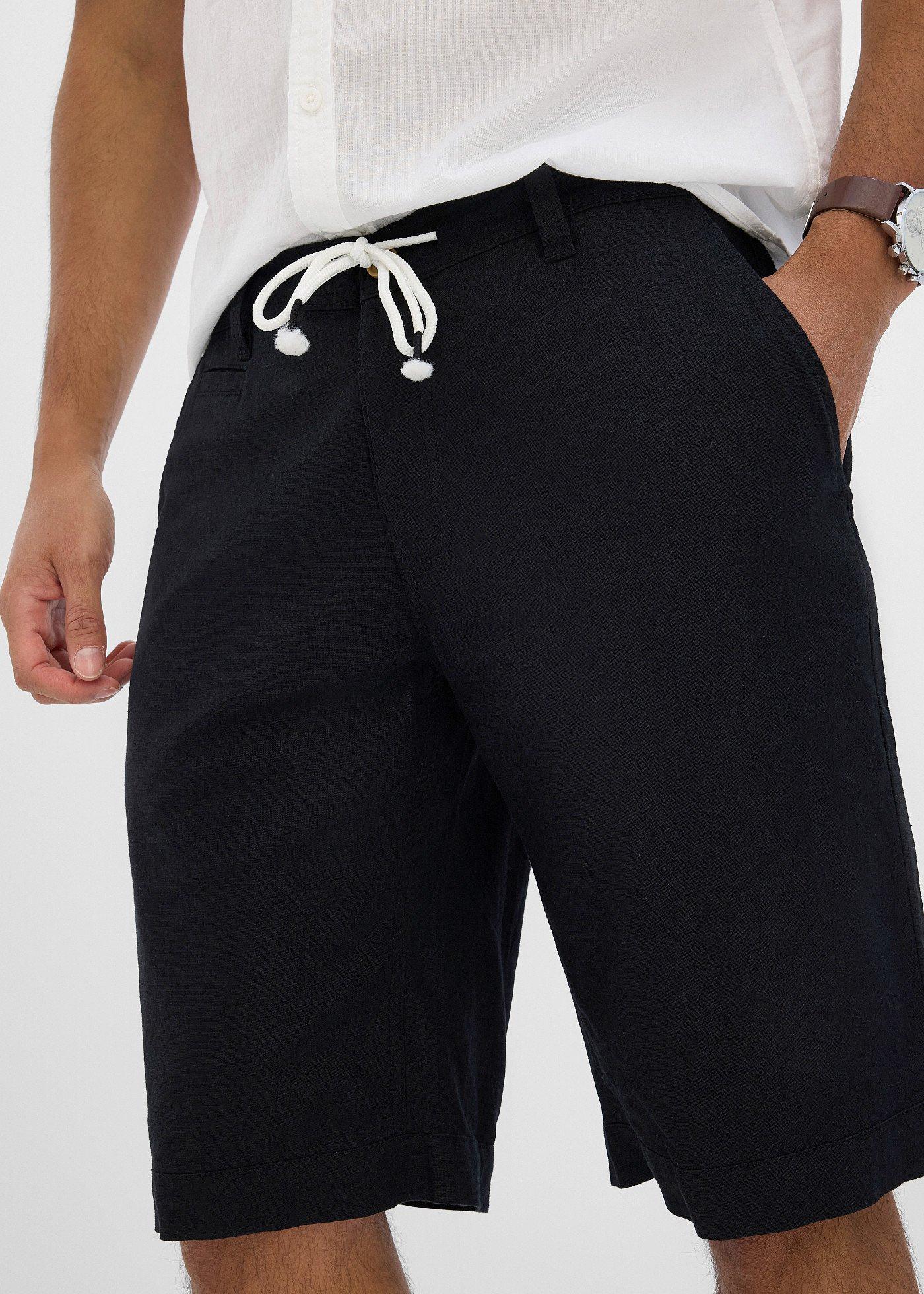 Bermudy z przewiewnej mieszanki lnu, regular fit - Bonprix
