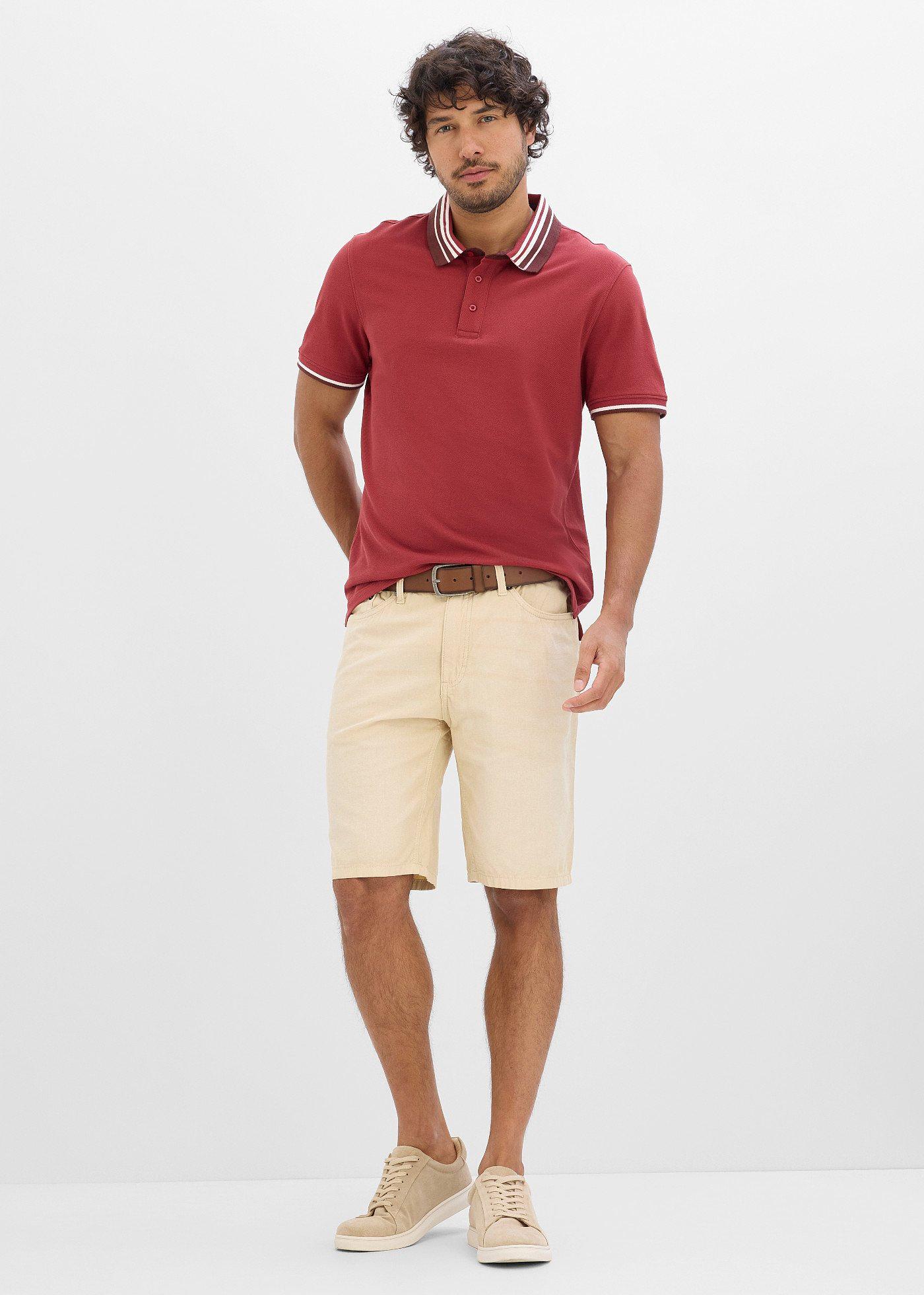 Lekkie bermudy z elastyczną wstawką w talii, z kolorowego denimu, regular fit - Bonprix