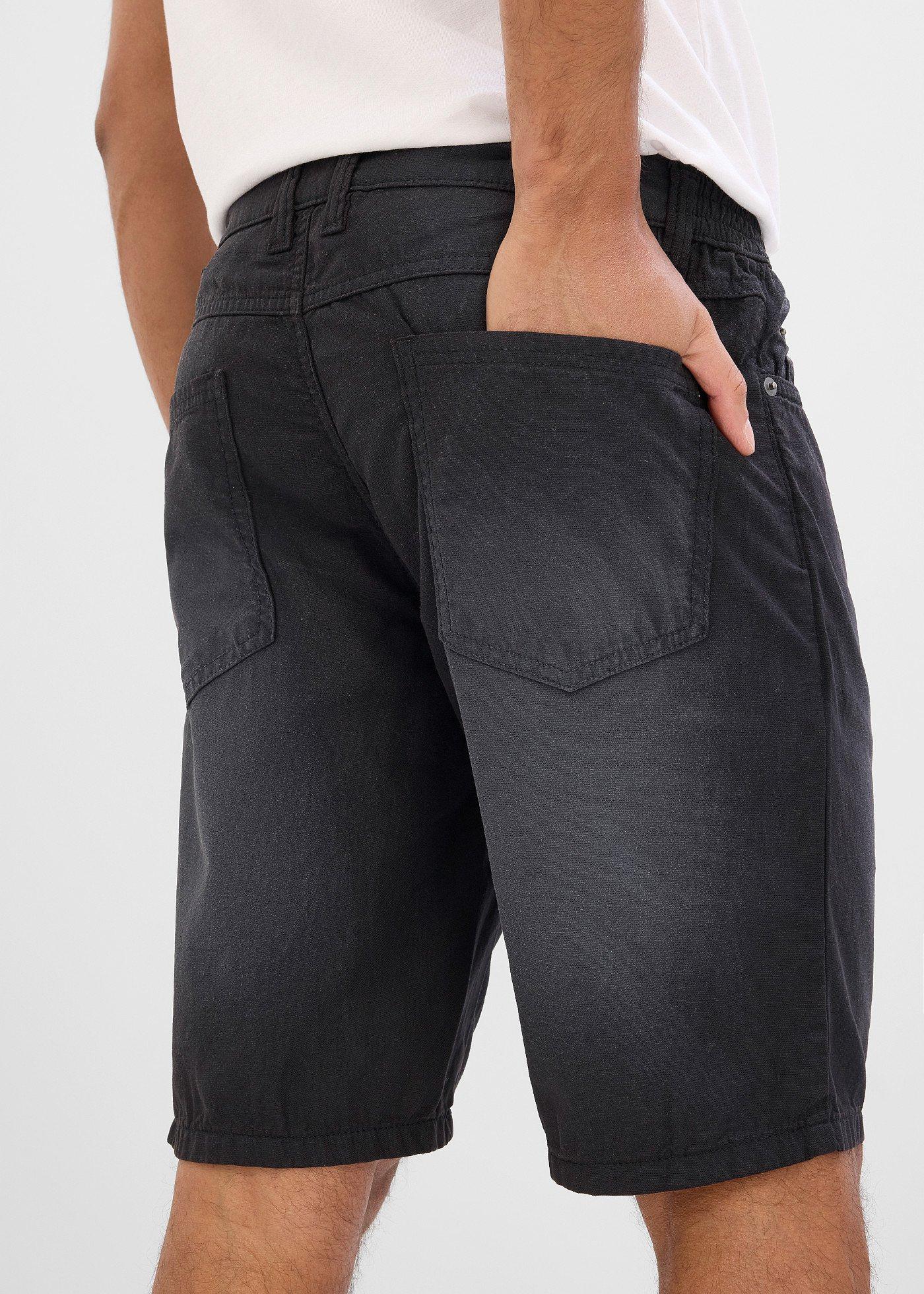 Lekkie bermudy z elastyczną wstawką w talii, z kolorowego denimu, regular fit (2 pary) - Bonprix