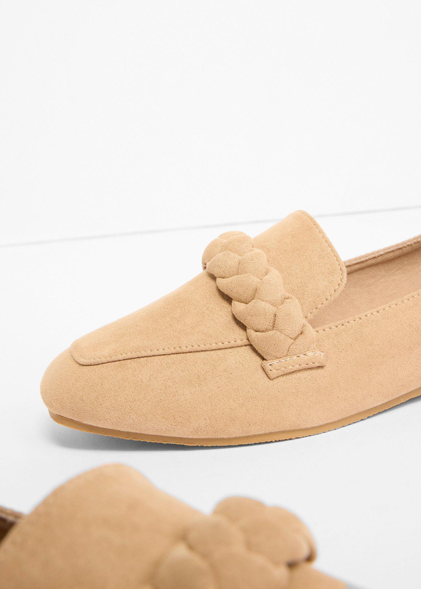 Loafersy z plecionym paskiem - Bonprix