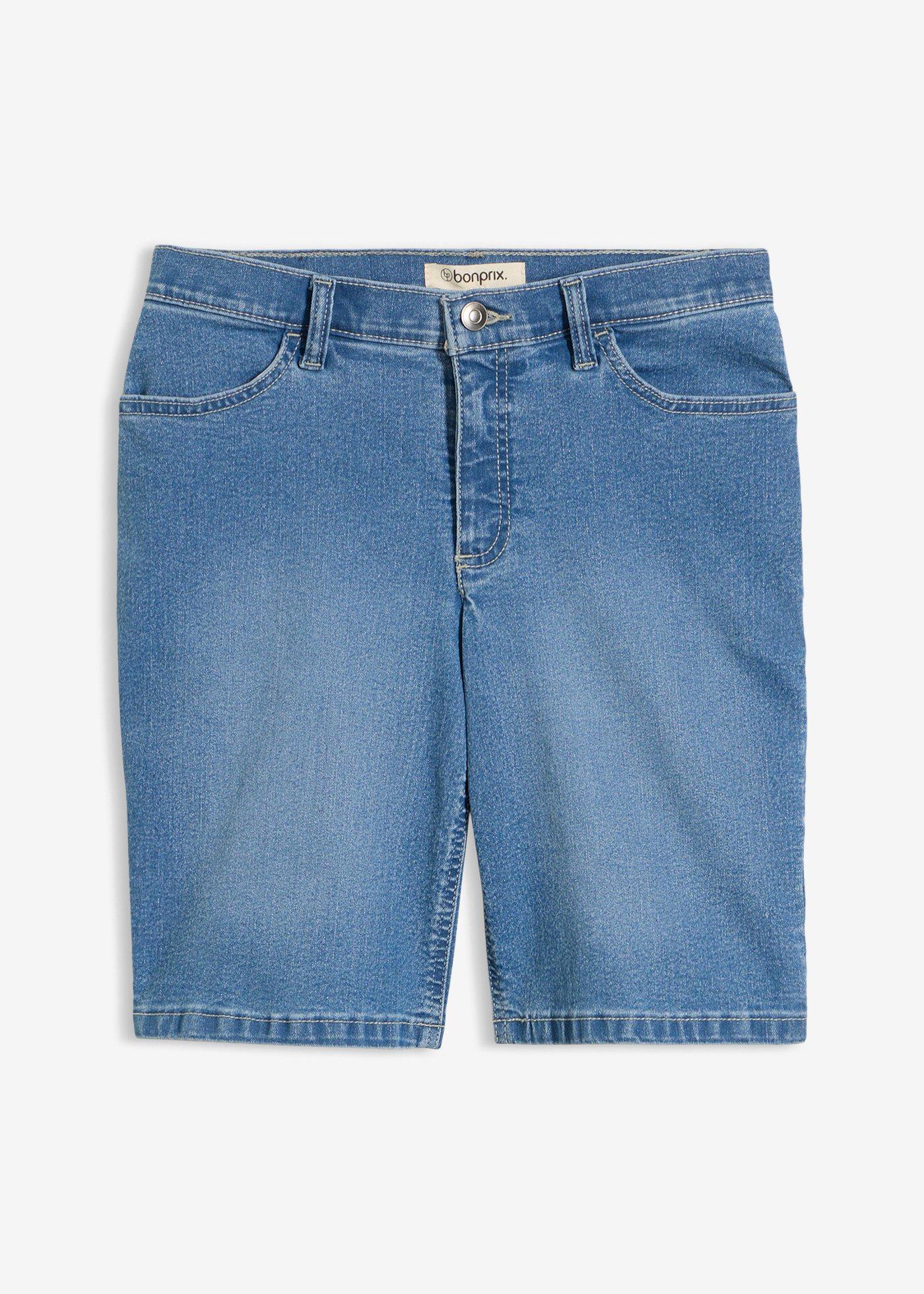 Bermuda en jean, taille mi-haute