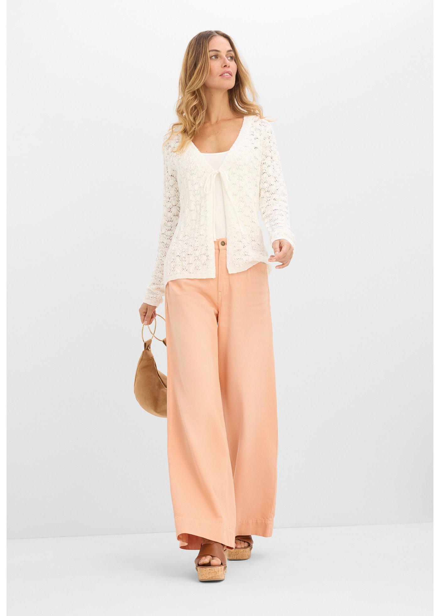 Jeansy wide leg, wysoki stan - Bonprix