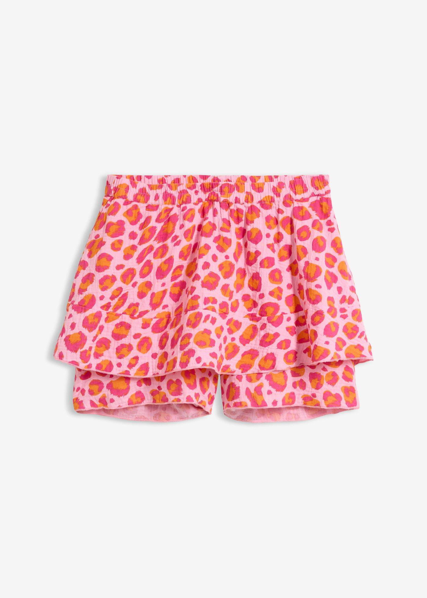 Jupe-short en gaze de coton légère