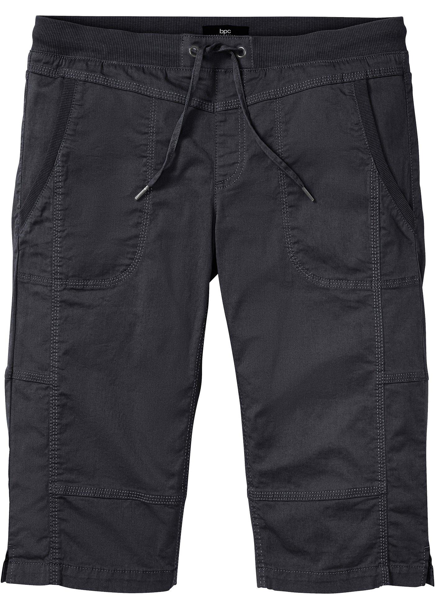 Bermuda long regular à taille élastiquée