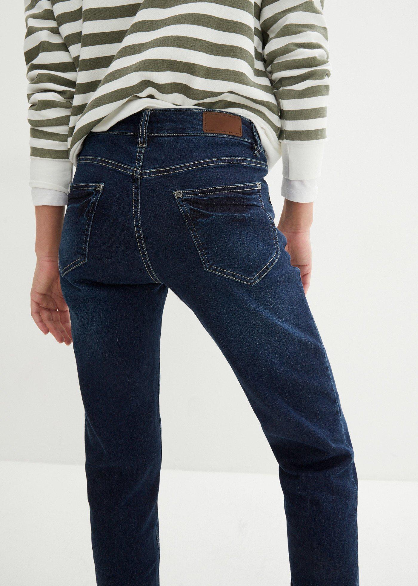 Dżinsy typu boyfriend, mid waist, ze stretchem - Bonprix