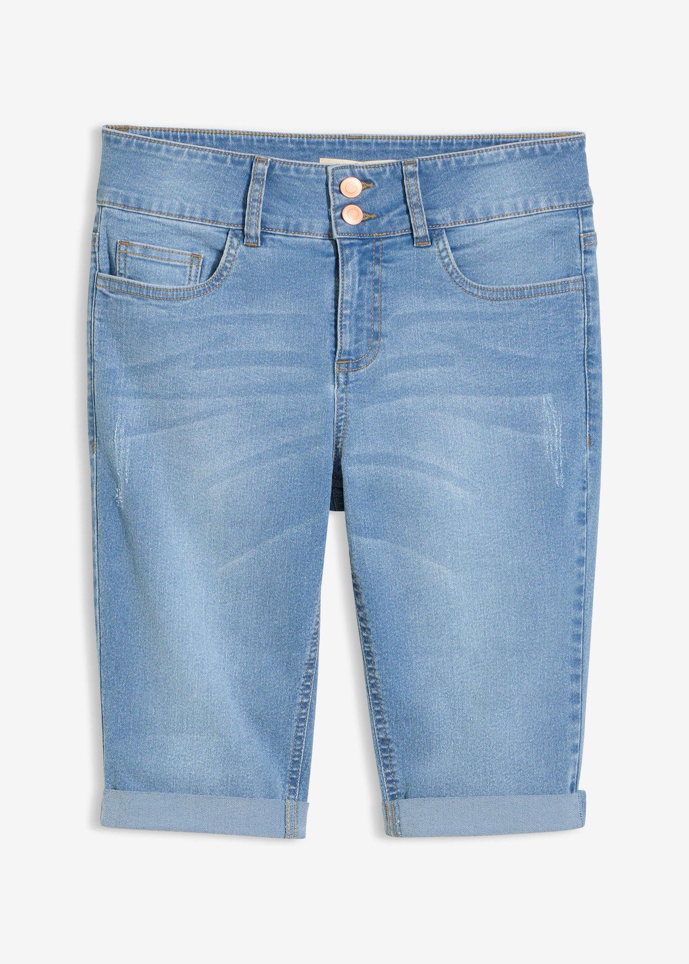 Bermuda en jean, taille mi-haute