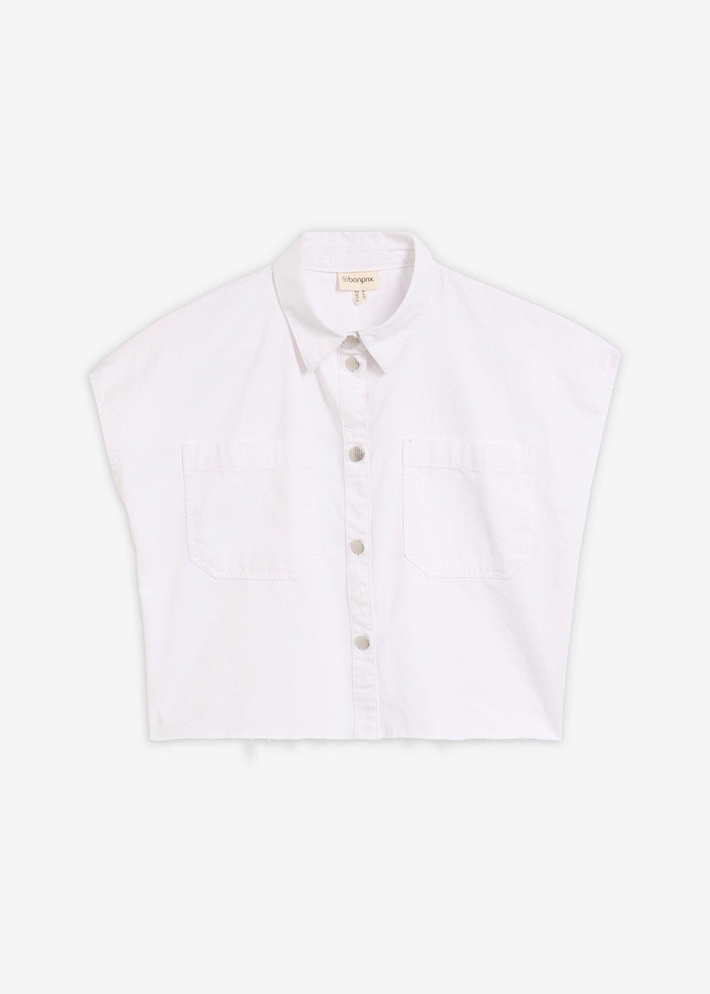 Chemisier en jean court et boxy