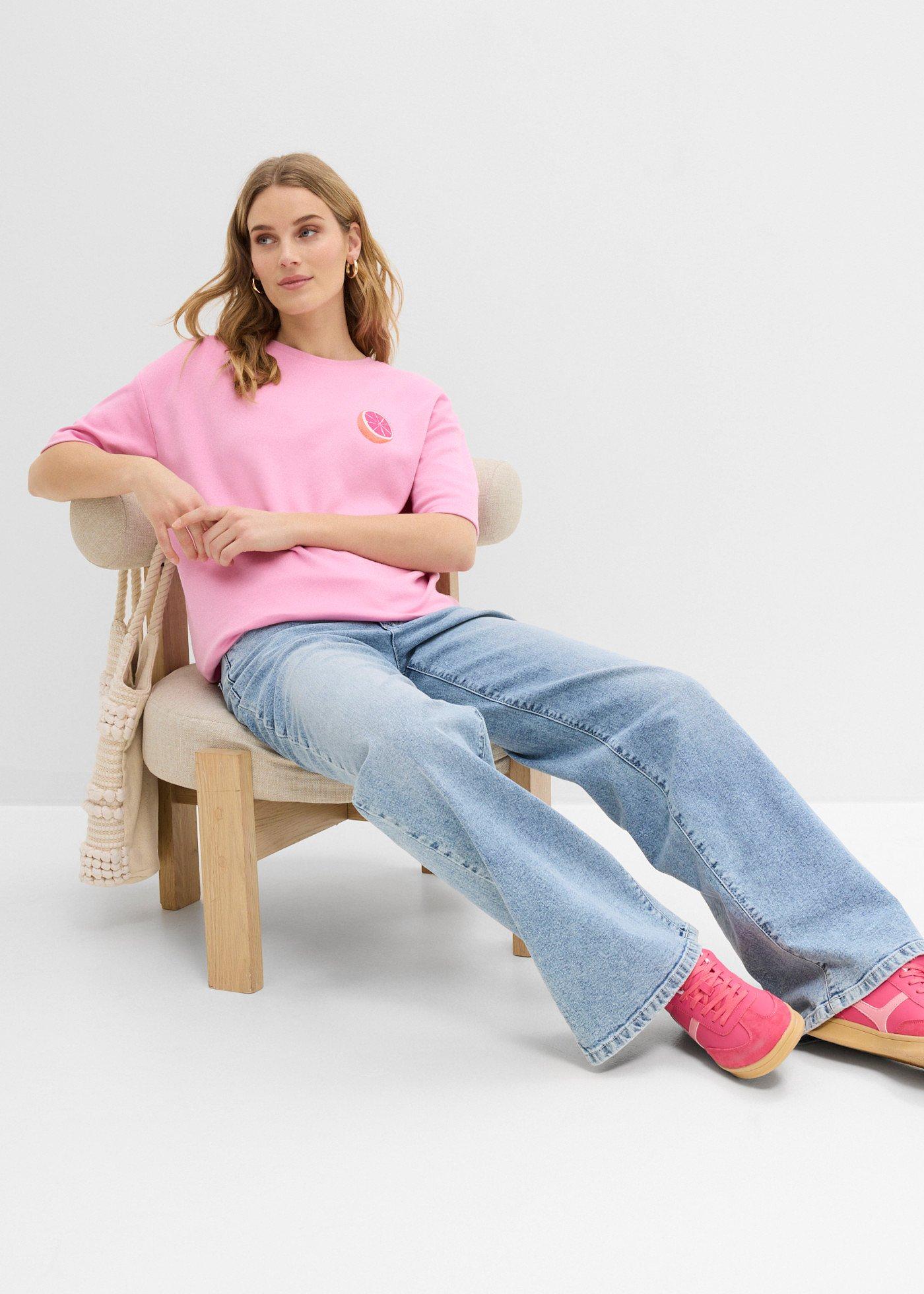 T-shirt oversize z czystej bawełny organicznej - Bonprix