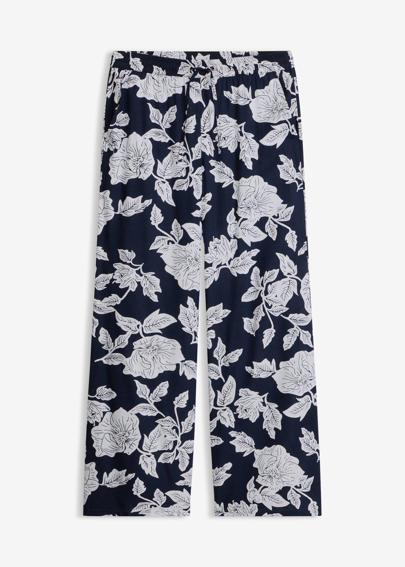 Pantalon palazzo en viscose fluide