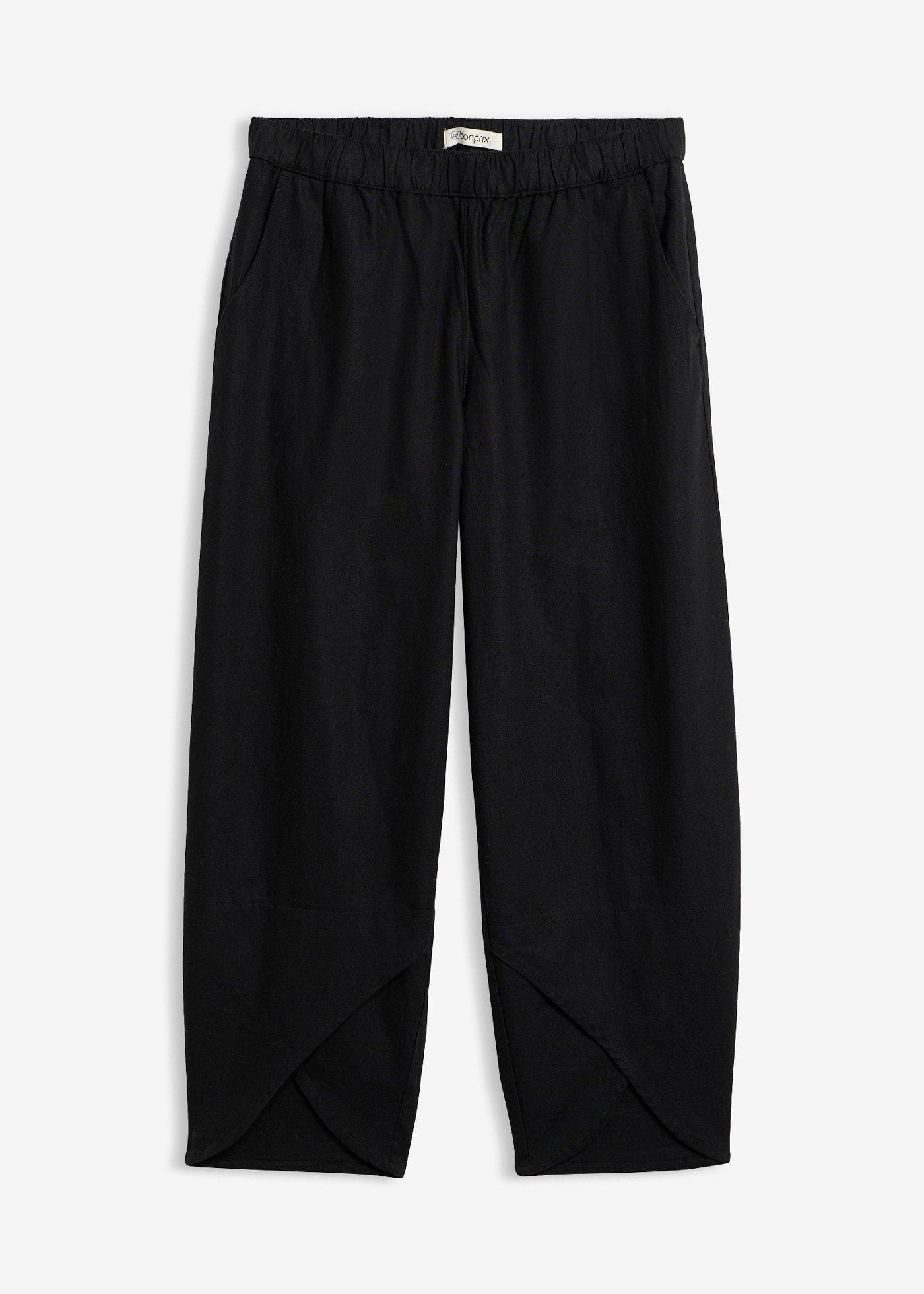 Pantalon 3/4 aérien en lin mélangé