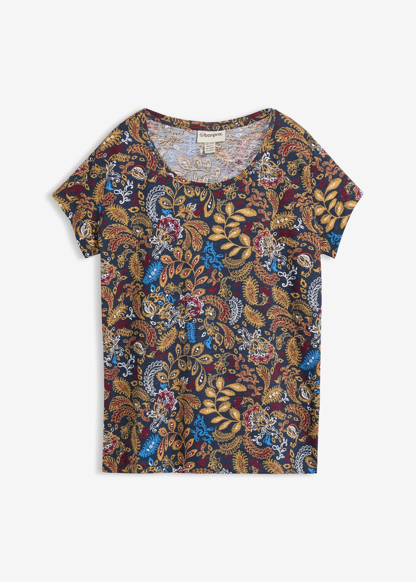 T-shirt coton imprimé, manches courtes