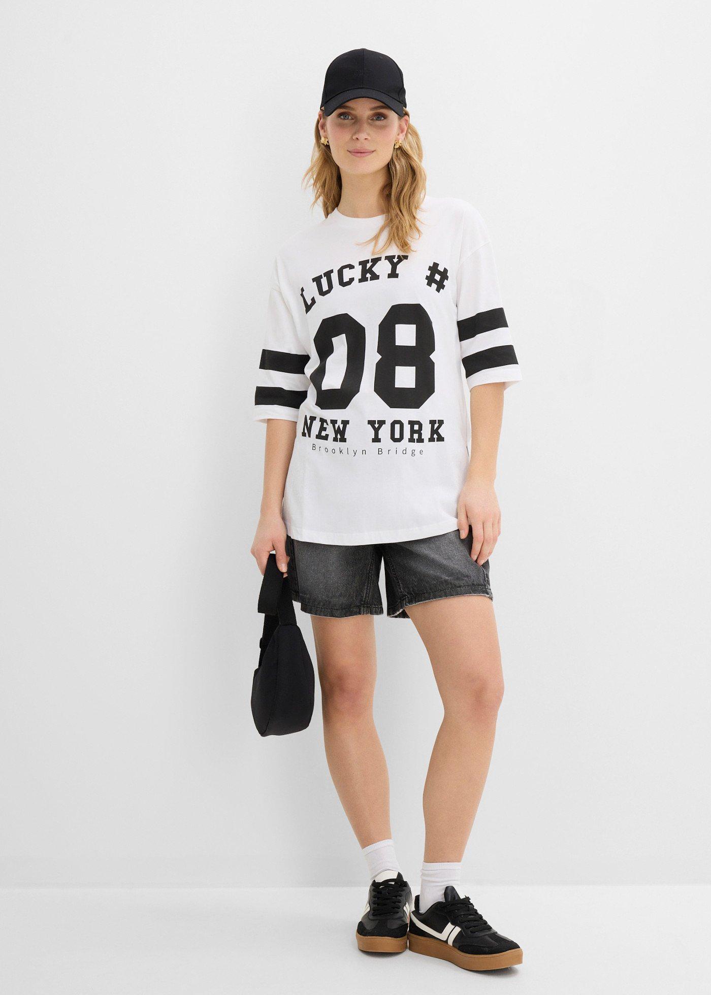 Shirt oversize z czystej bawełny organicznej - Bonprix