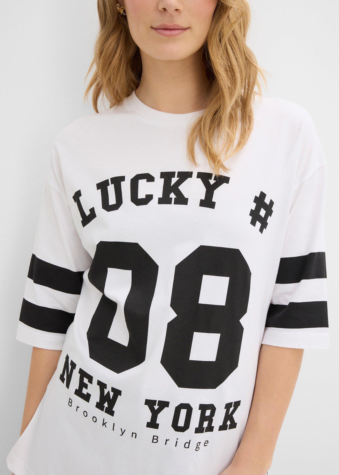 Shirt oversize z czystej bawełny organicznej - Bonprix