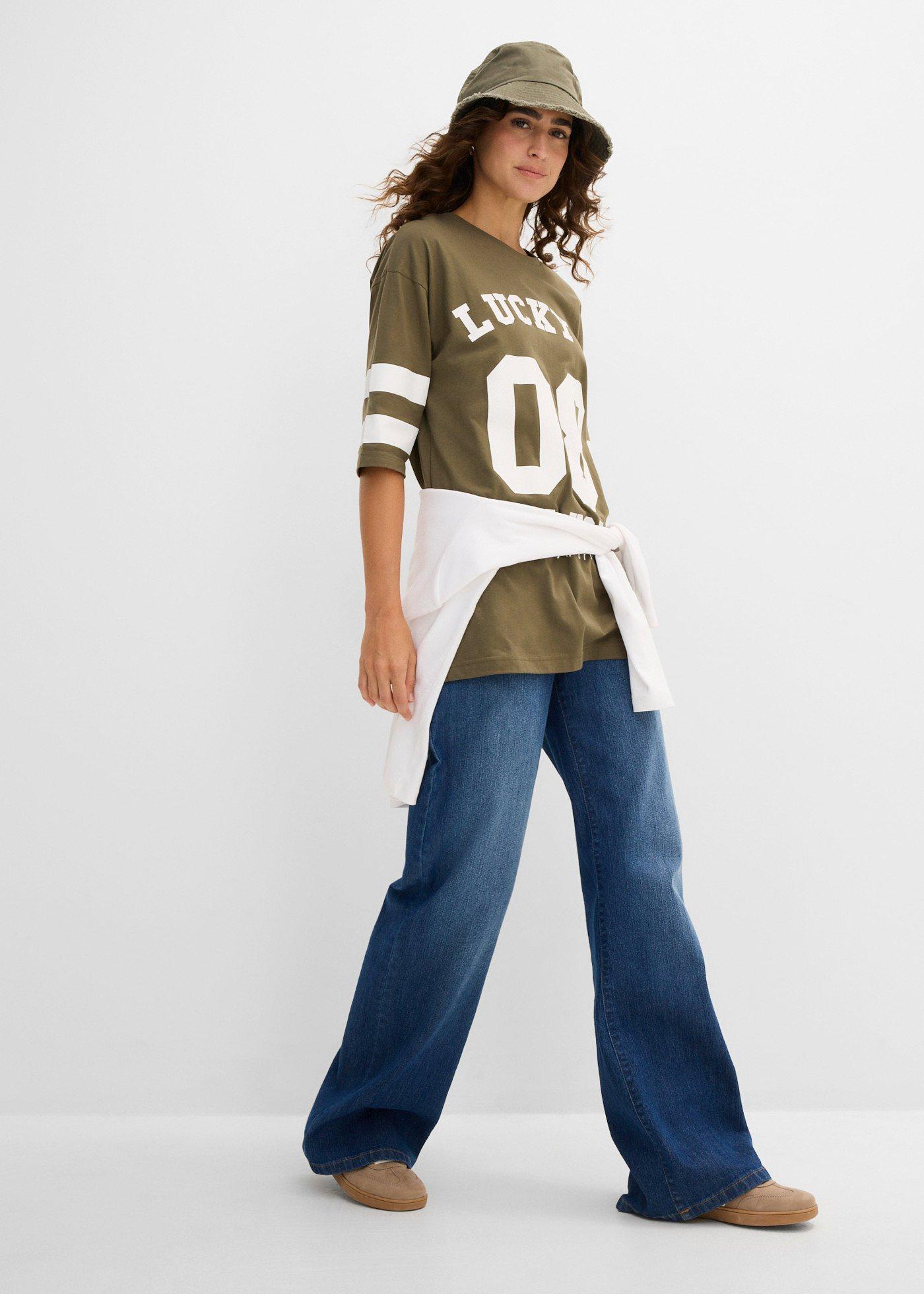 Shirt oversize z czystej bawełny organicznej - Bonprix