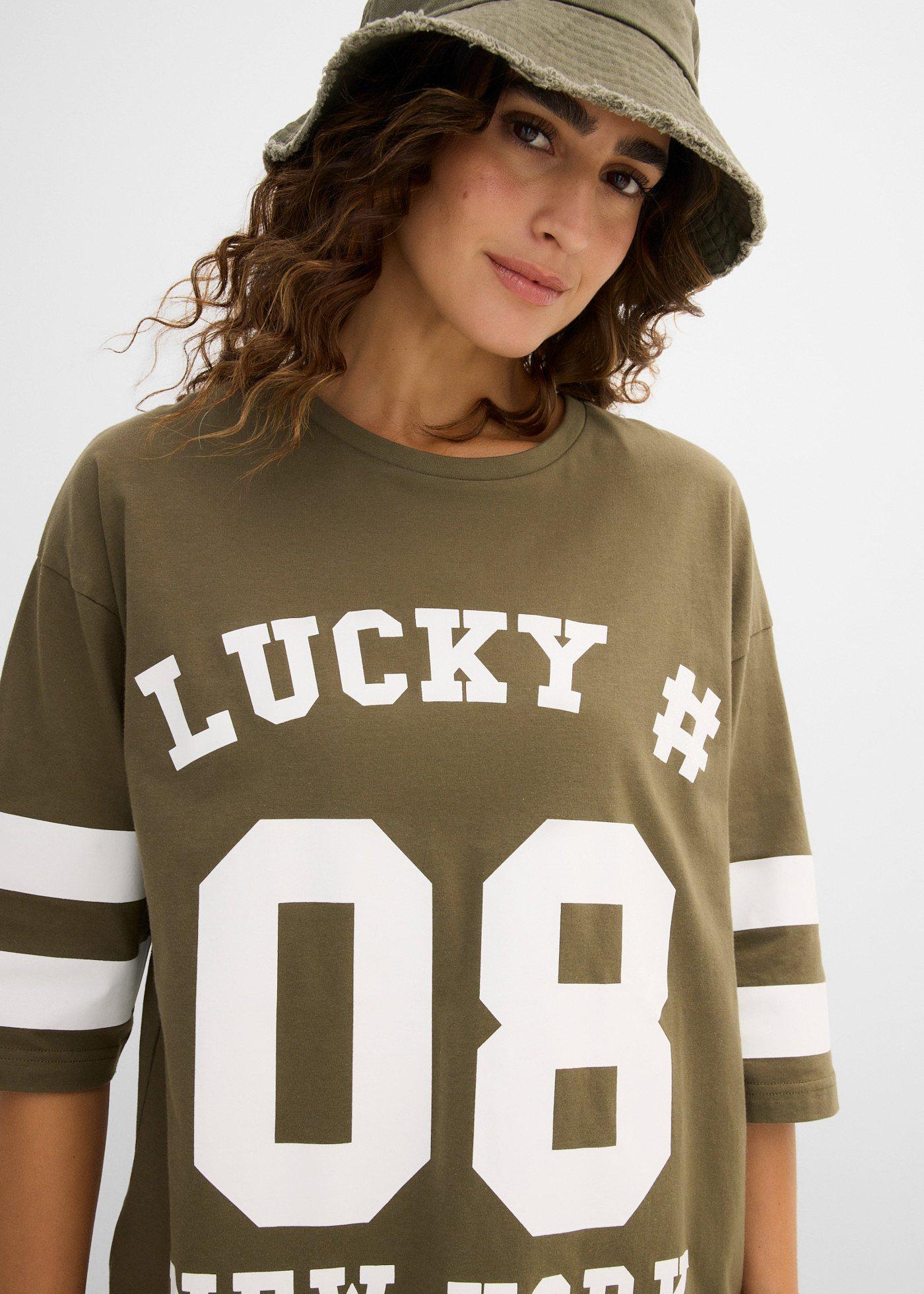 Shirt oversize z czystej bawełny organicznej - Bonprix