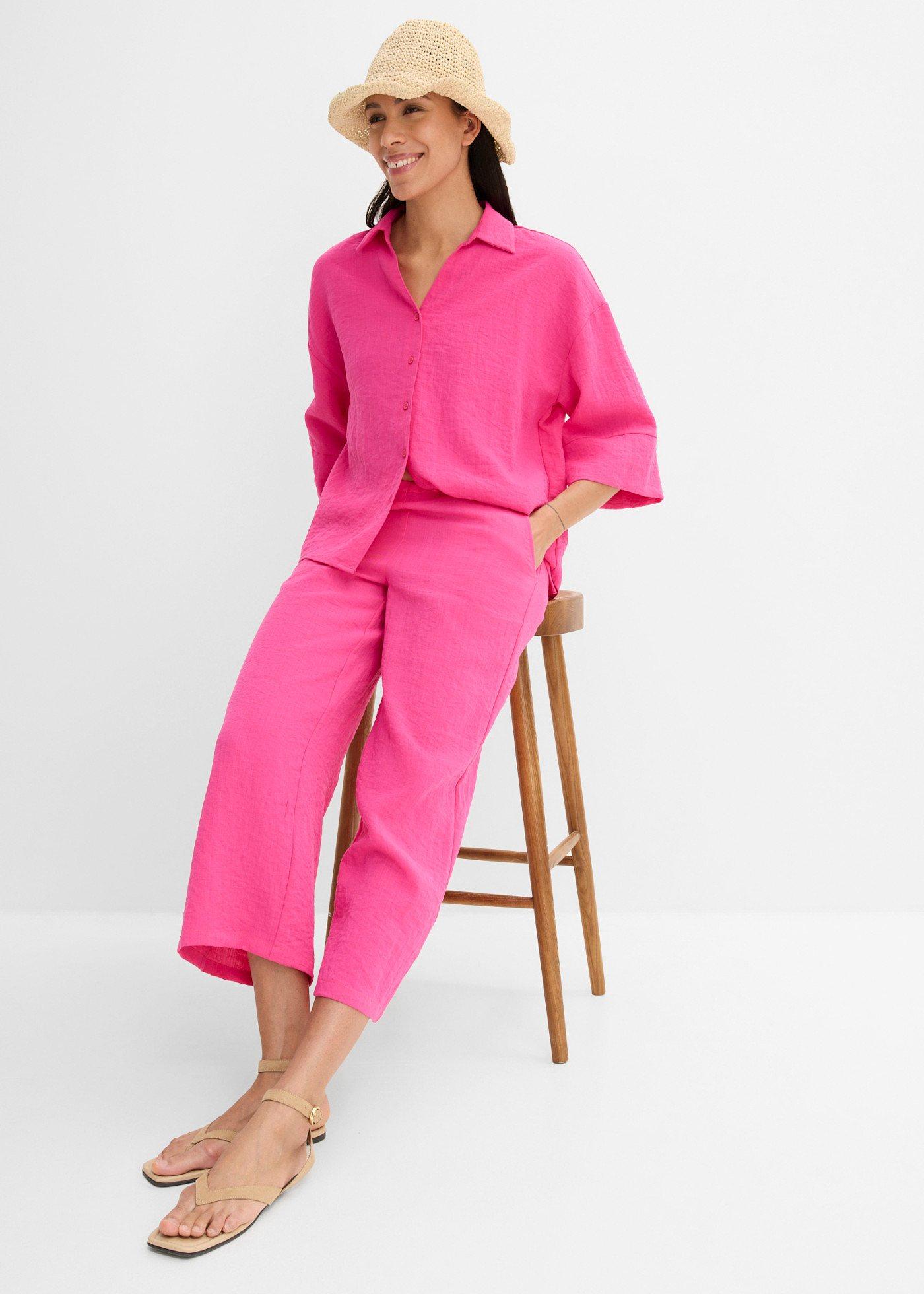 Spodnie culotte z mieszanki wiskozy - Bonprix