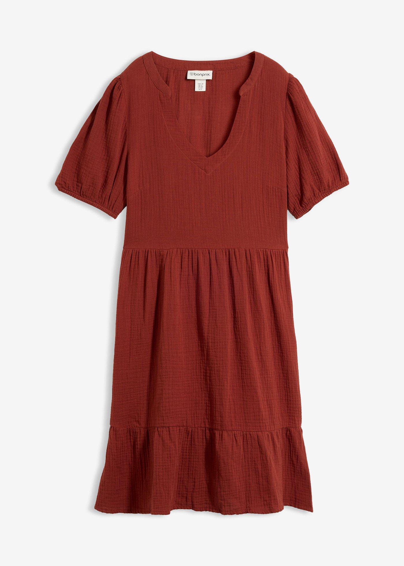 Rochie oversize din muselină din bumbac 100%