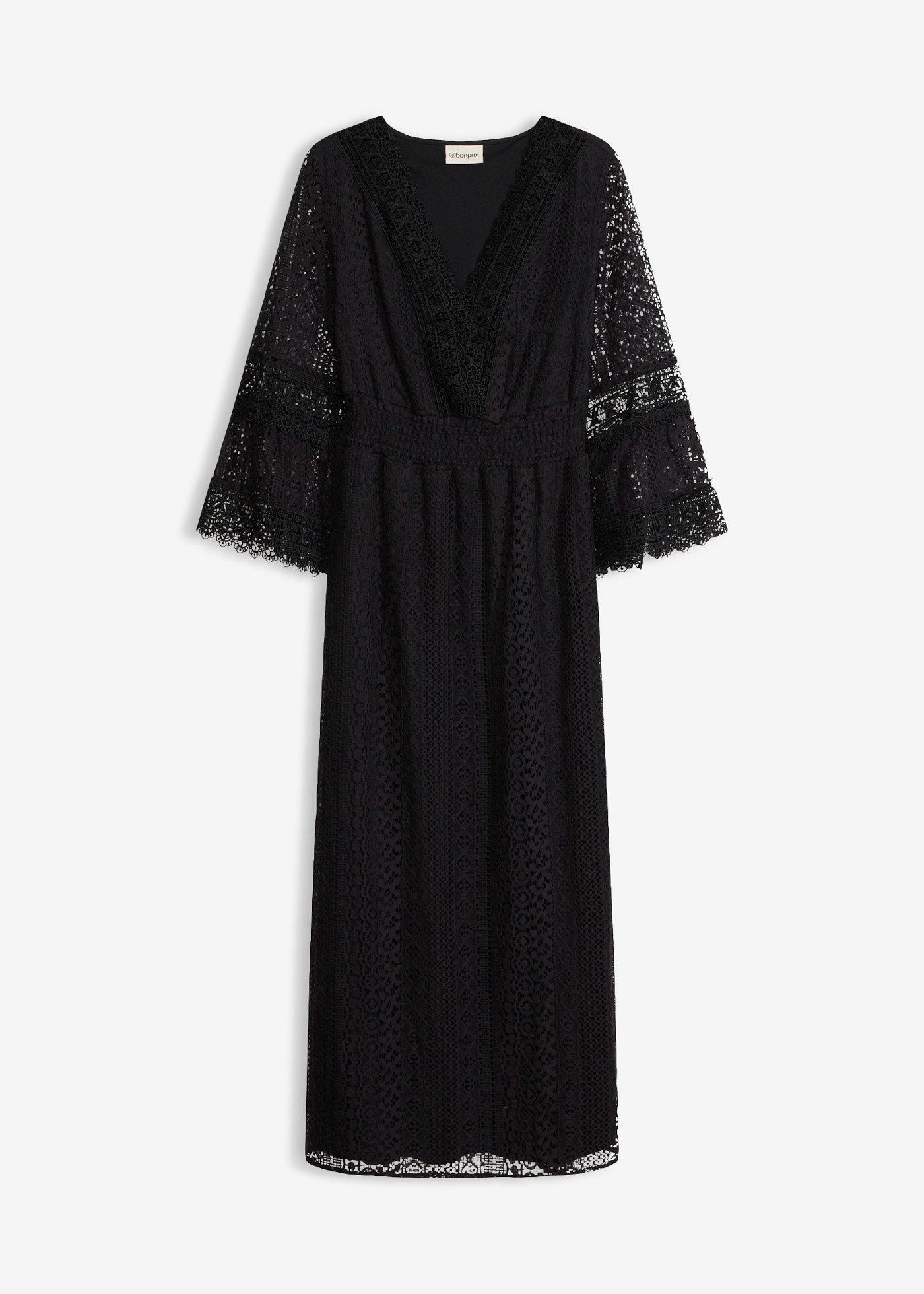 Maxi jurk in gehaakte look