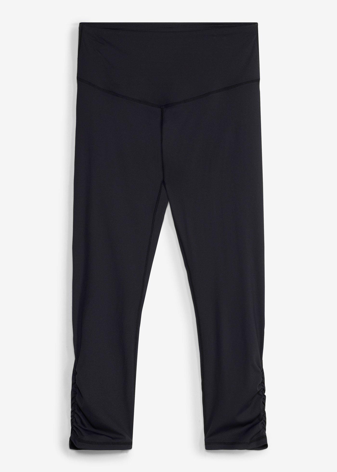 Legging de sport corsaire ultra léger, à fronces, séchage rapide