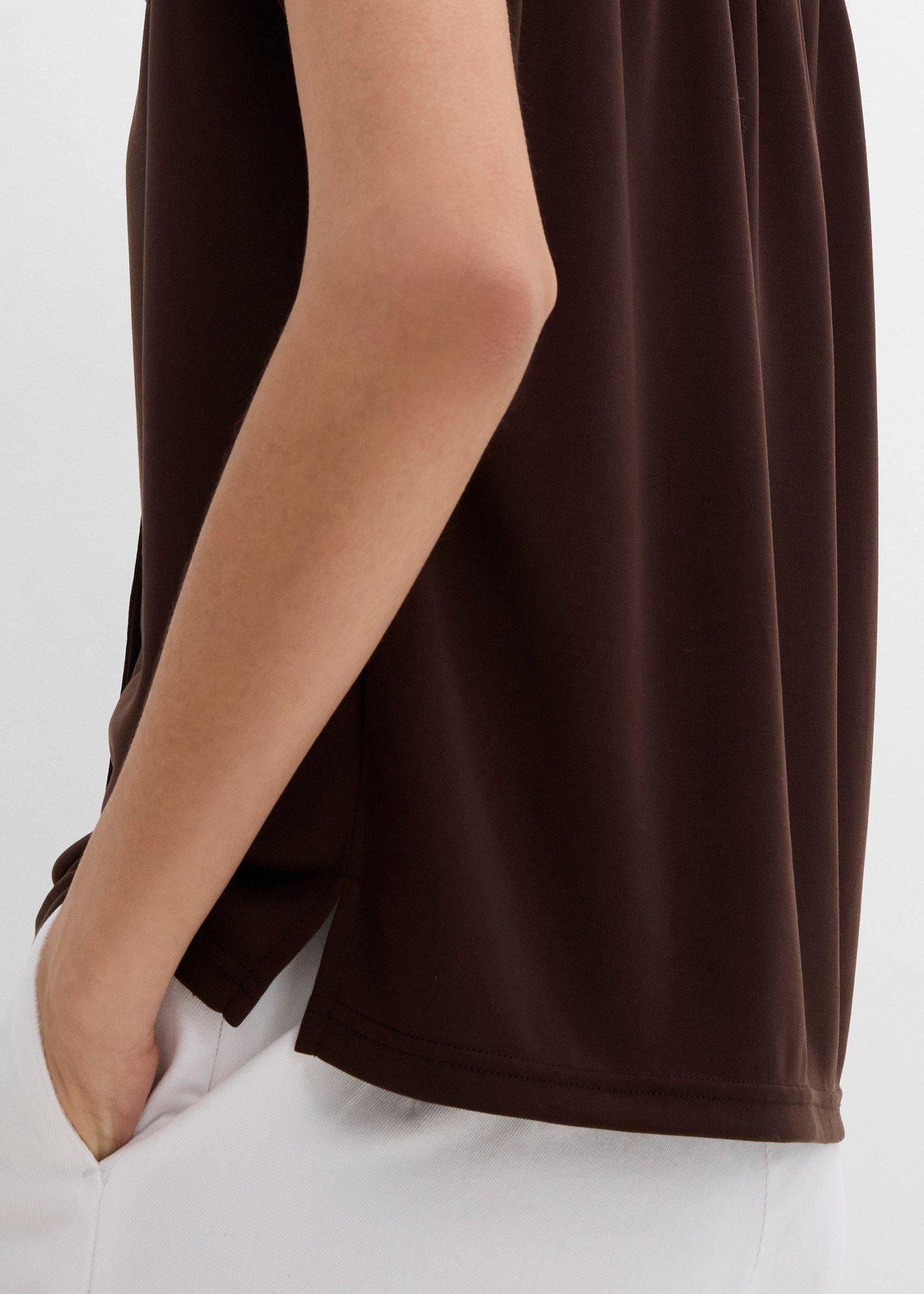 Bluzka koszulowa z piki z wskozy - Bonprix
