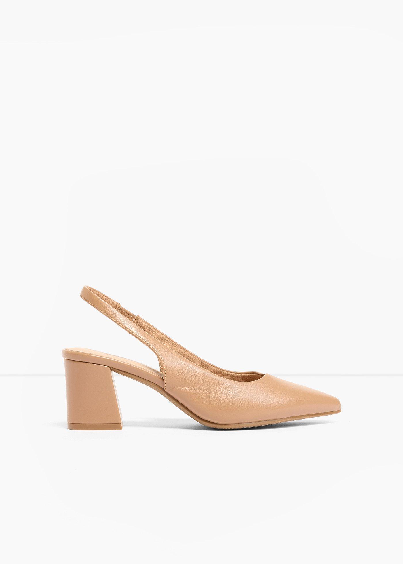 Escarpins slingback à talon carré