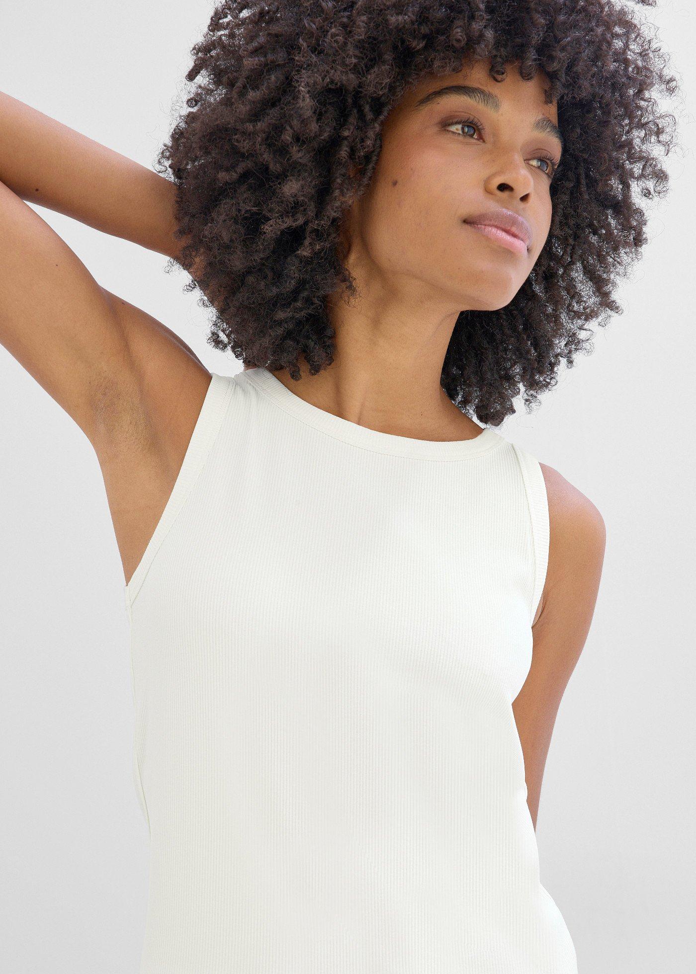 Tank top funkcyjny slim fit z prążkowanej dzianiny, szybkoschnący - Bonprix