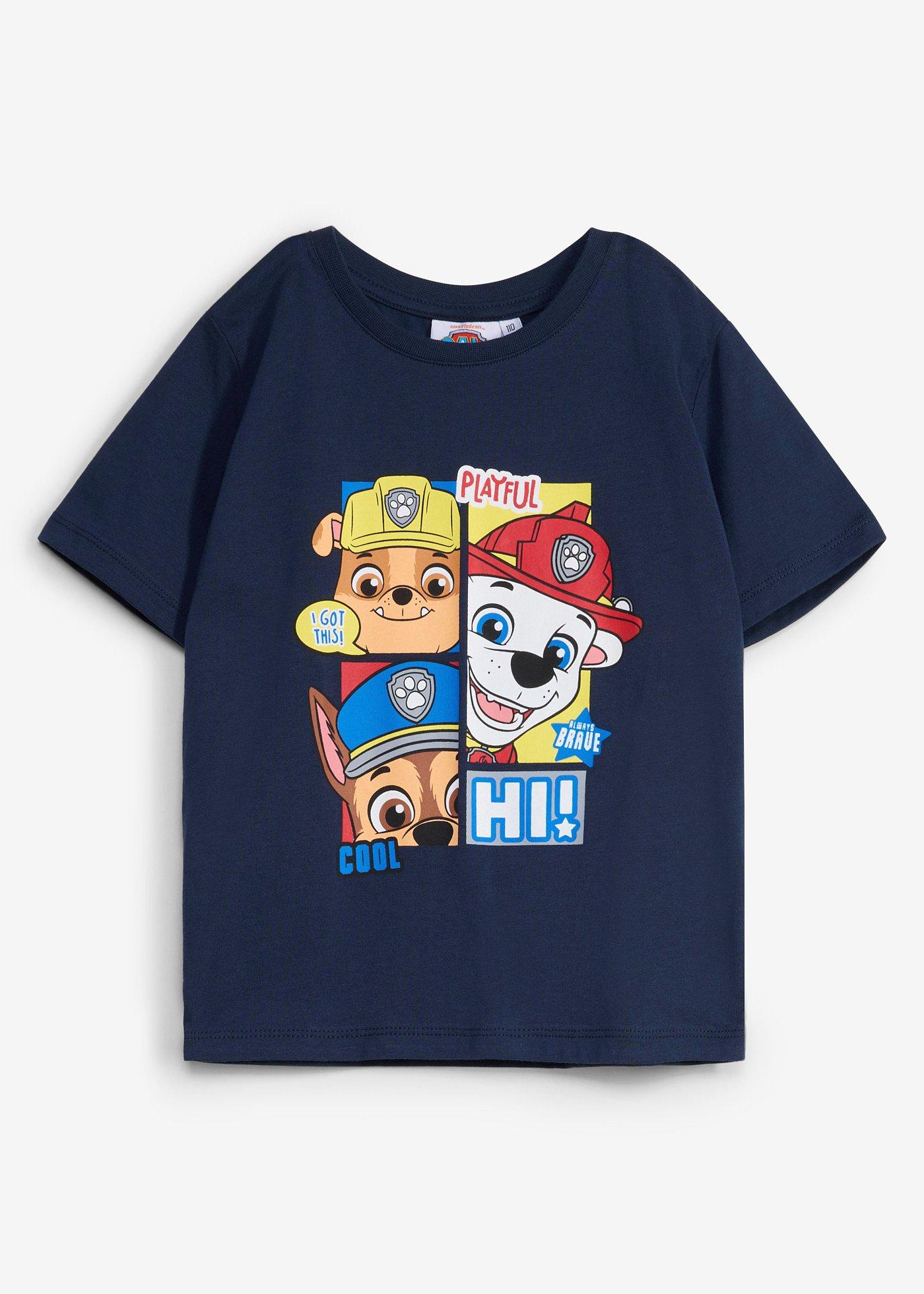 T-shirt z czystej bawełny z motywem Paw Petrol - Bonprix