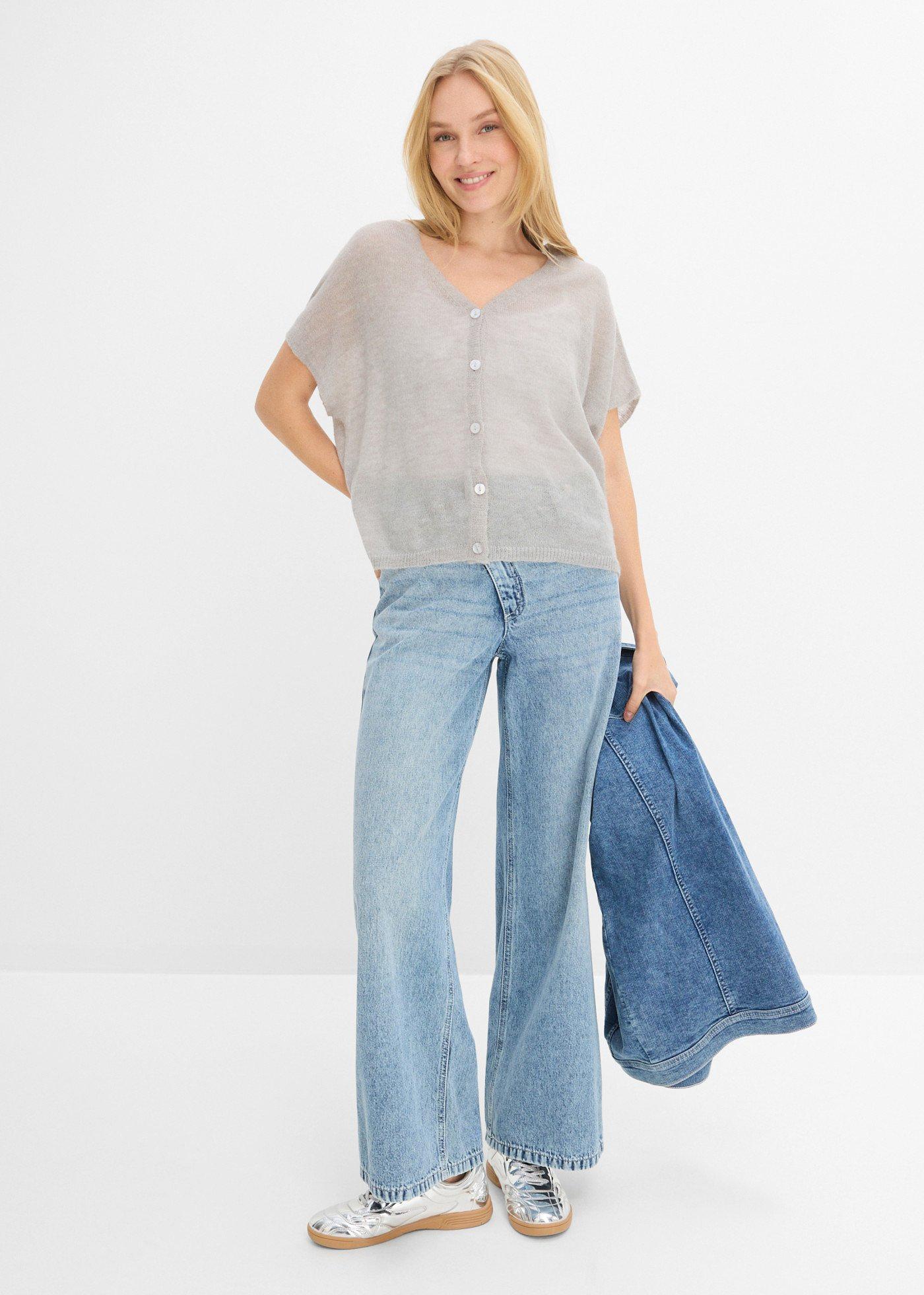 Kardigan oversize z cienkiej dzianiny - Bonprix