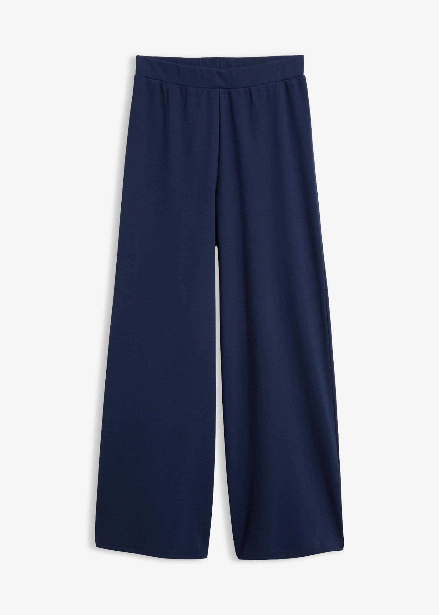 Pantalon large en maille piquée