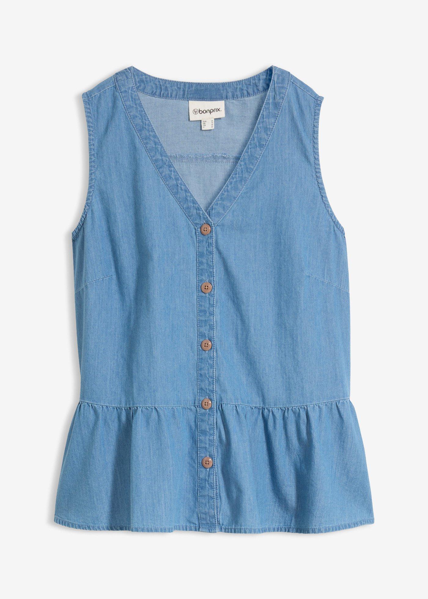 Top en jean 100% coton