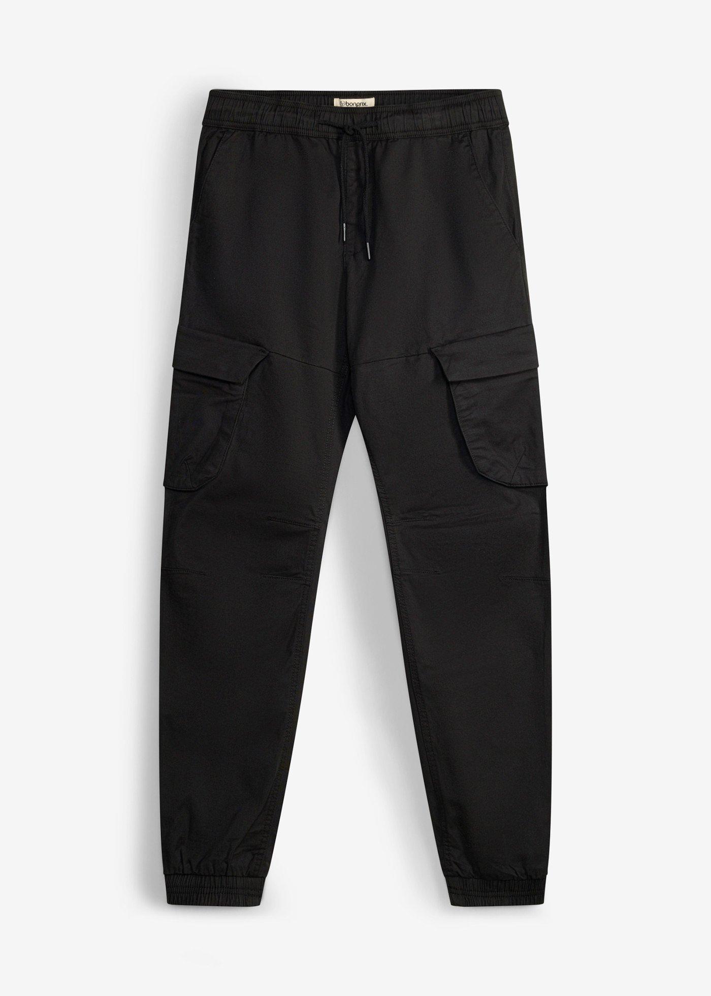Pantaloni cargo drepți, Regular Fit, cu elastic și șiret în talie