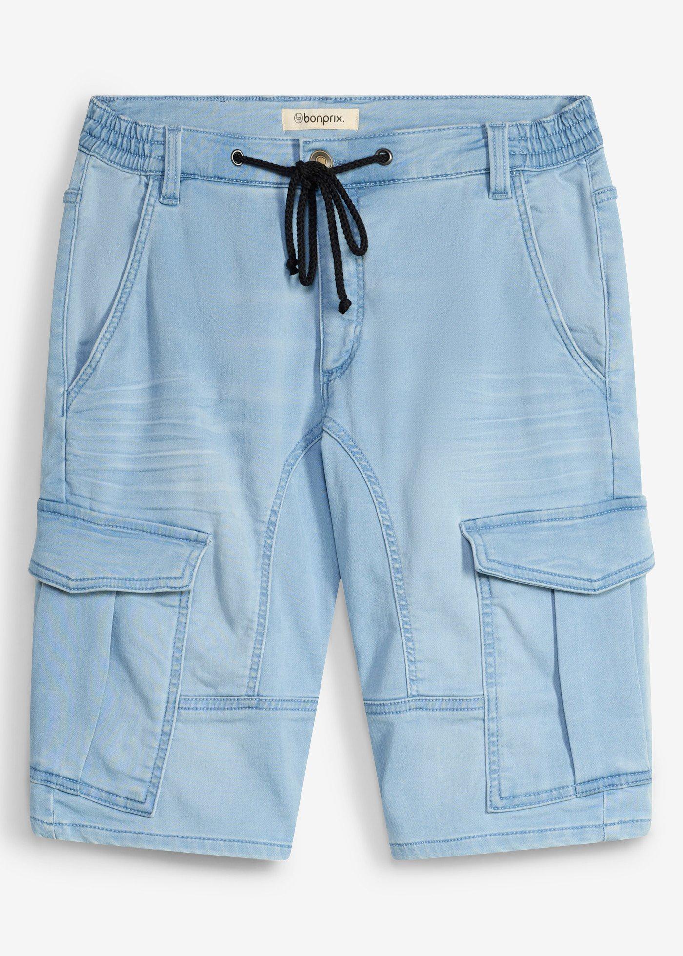 Bermuda en sweat effet jean, regular